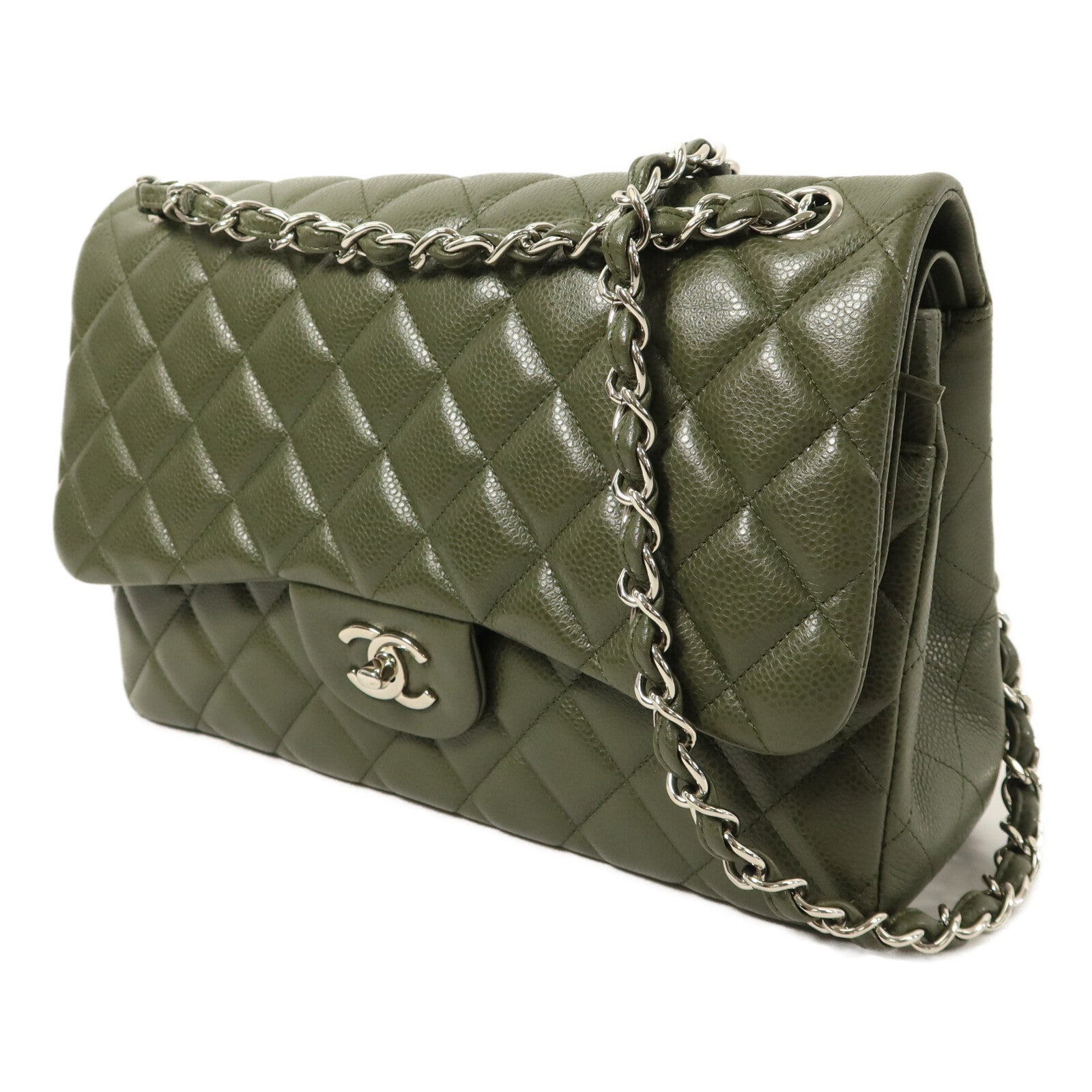 CHANEL 牛皮皮革Large Classic鏈帶肩背袋