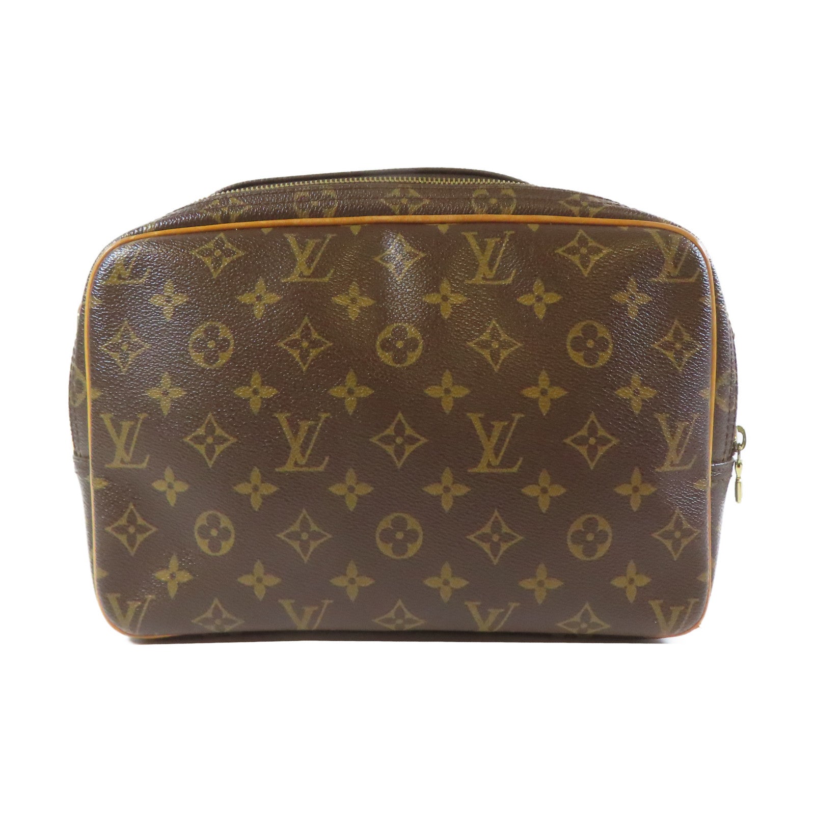LOUIS VUITTON Monogram Reporter PM 金扣肩背袋啡色