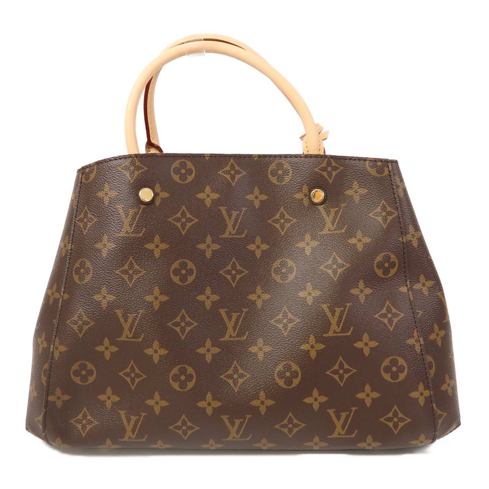 LOUIS VUITTON 【激減優惠】Monogram Montaigne MM金扣手挽肩背兩用袋啡色