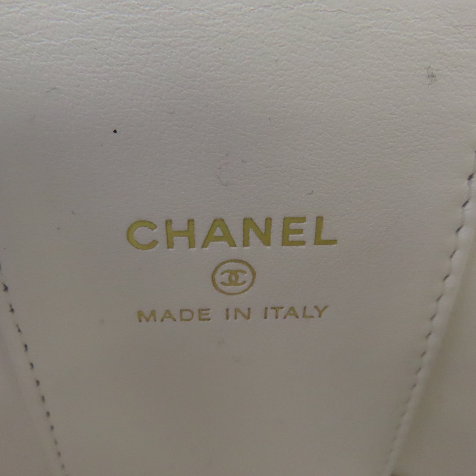 CHANEL 【激減優惠】菱格Caviar皮革Chain Shoulder Bag金扣鏈帶肩背袋白色
