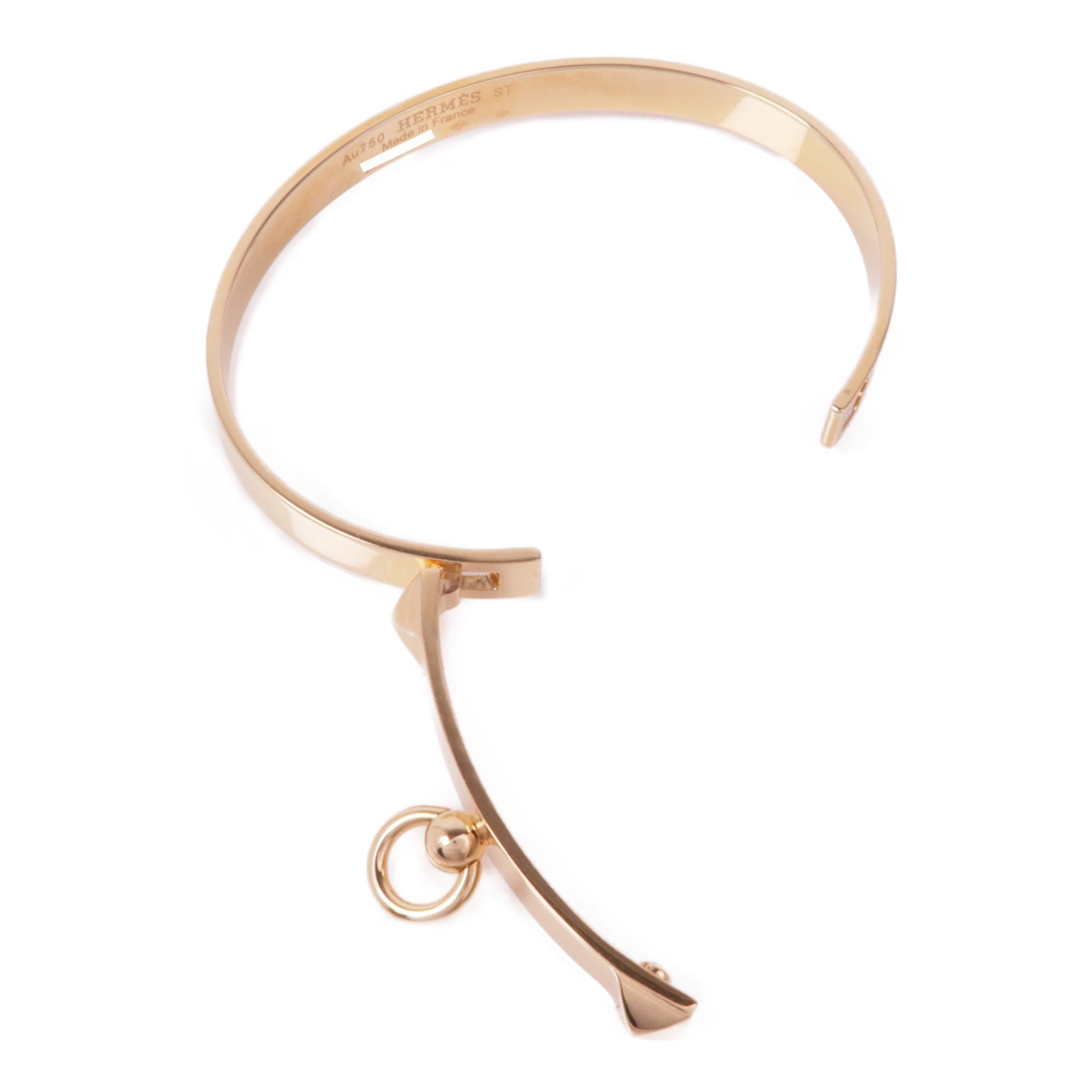 HERMES 18K玫瑰金Collier De Chien手鐲
