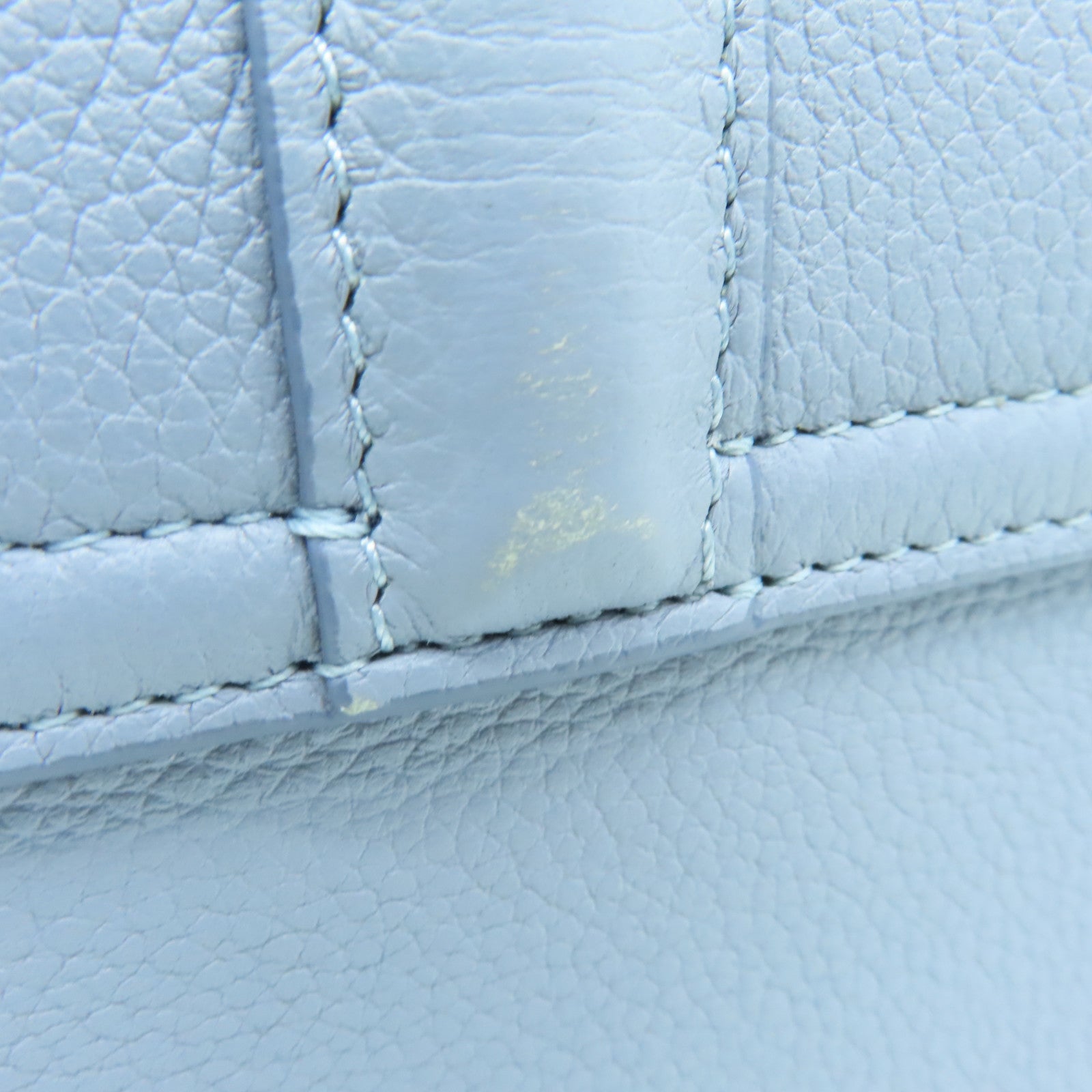 CELINE 牛皮皮革Teen Soft金扣肩背袋藍色