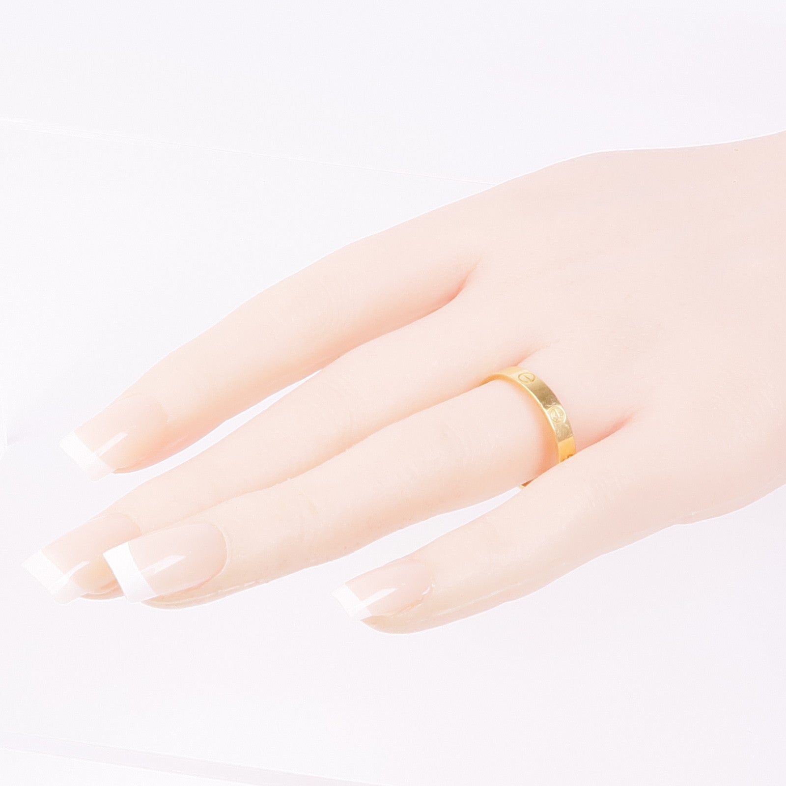 CARTIER 18K黃金Mini Love Ring戒指Cartier#61/US#9.5