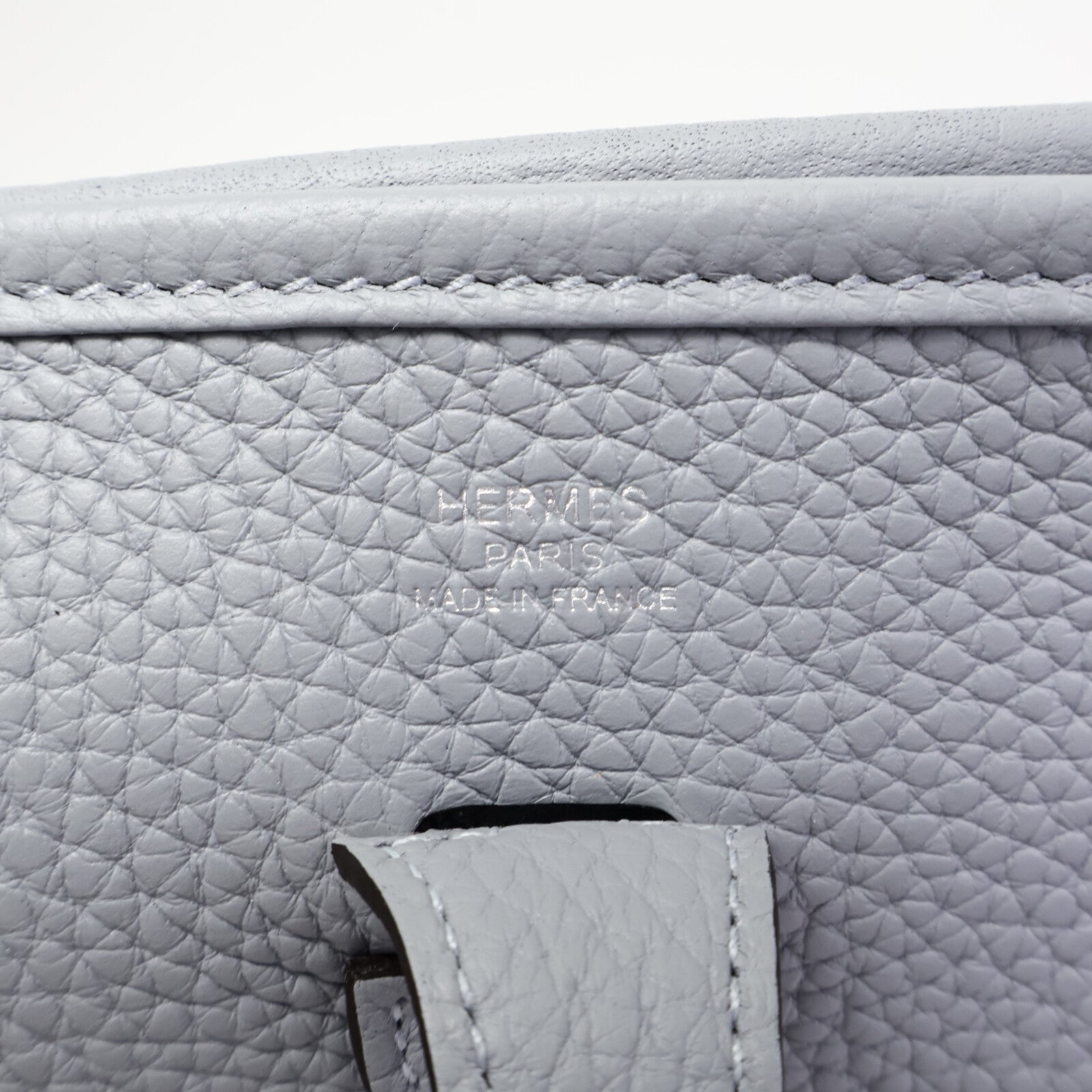 HERMES Clemence皮革Evelyne 23肩背袋Gris Pantin