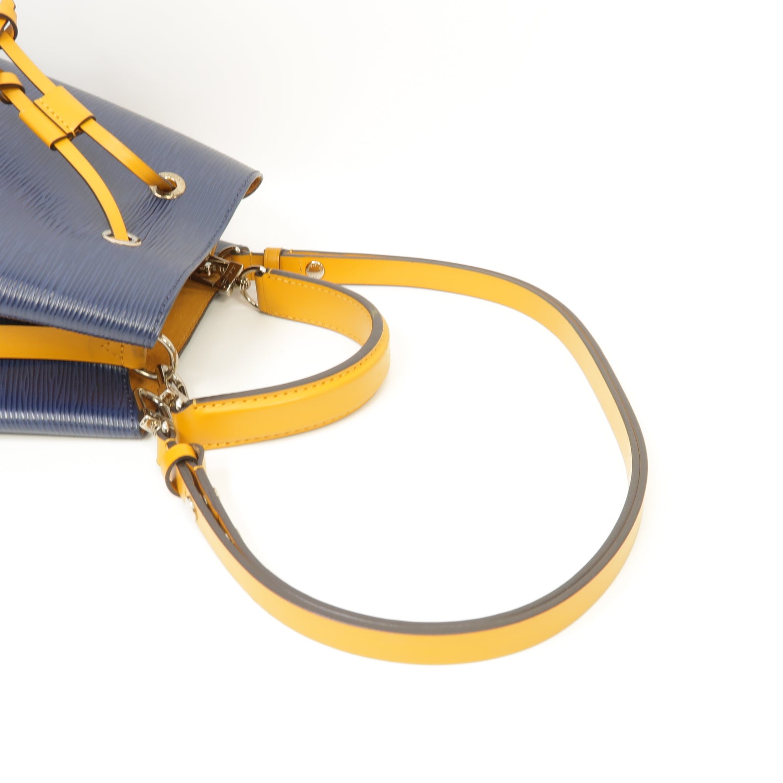 LOUIS VUITTON Epi Neo Noe BB銀扣手挽肩背兩用袋藍色/黃色