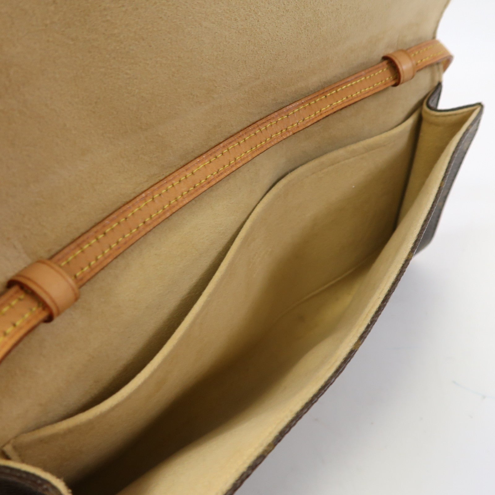 LOUIS VUITTON 【激減優惠】Monogram Pochette Twin金扣肩背袋啡色