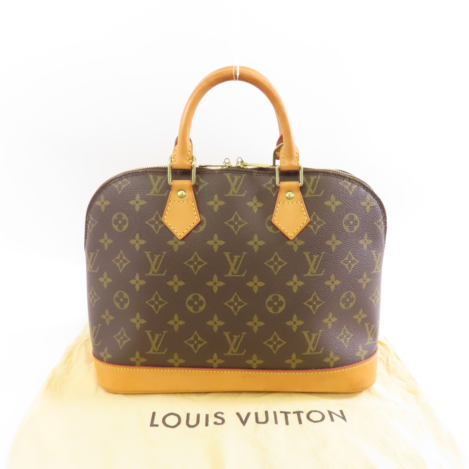 LOUIS VUITTON 【激減優惠】Monogram Alma PM金扣手挽袋啡色