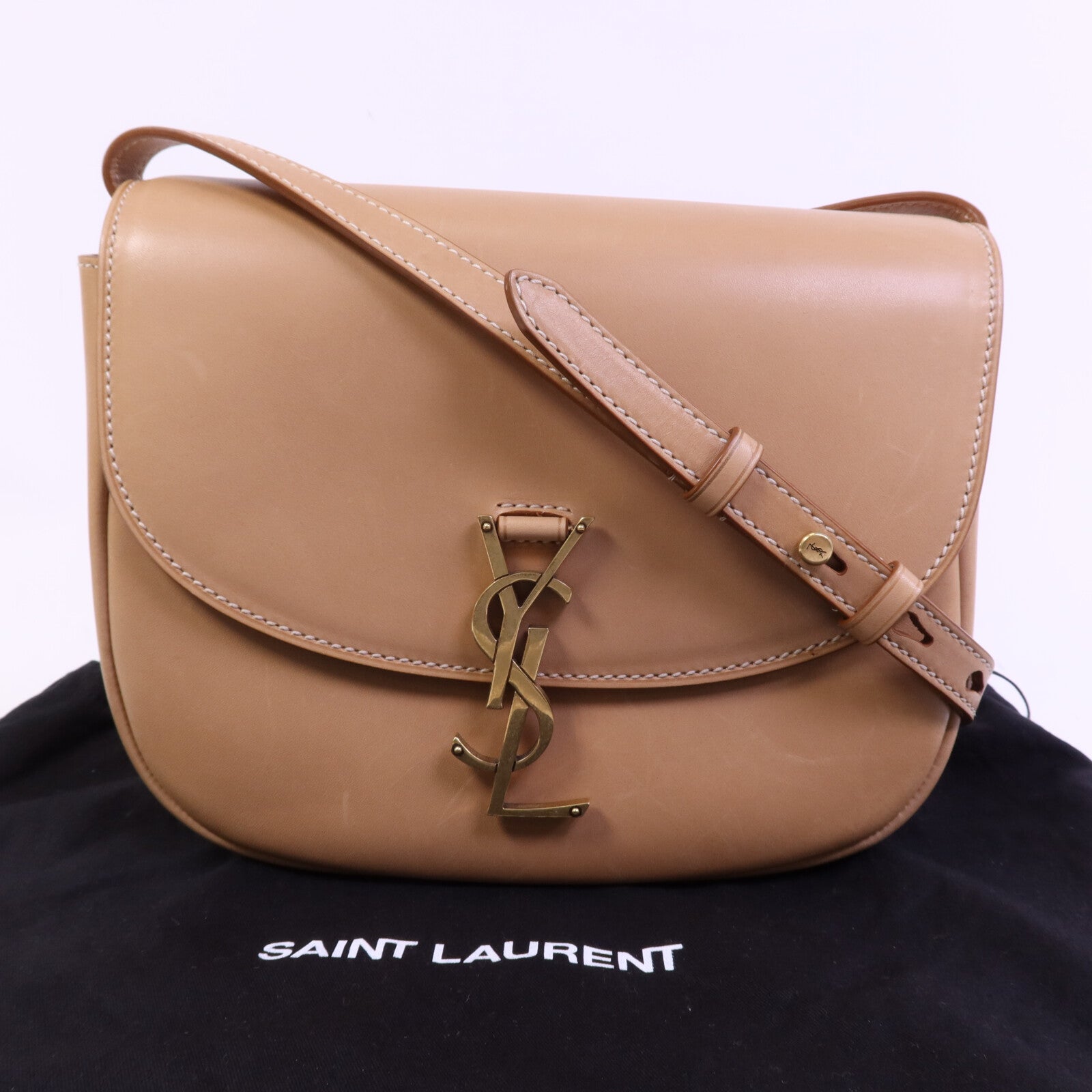 YVES SAINT LAURENT 牛皮皮革Kaia Bag金扣肩背袋