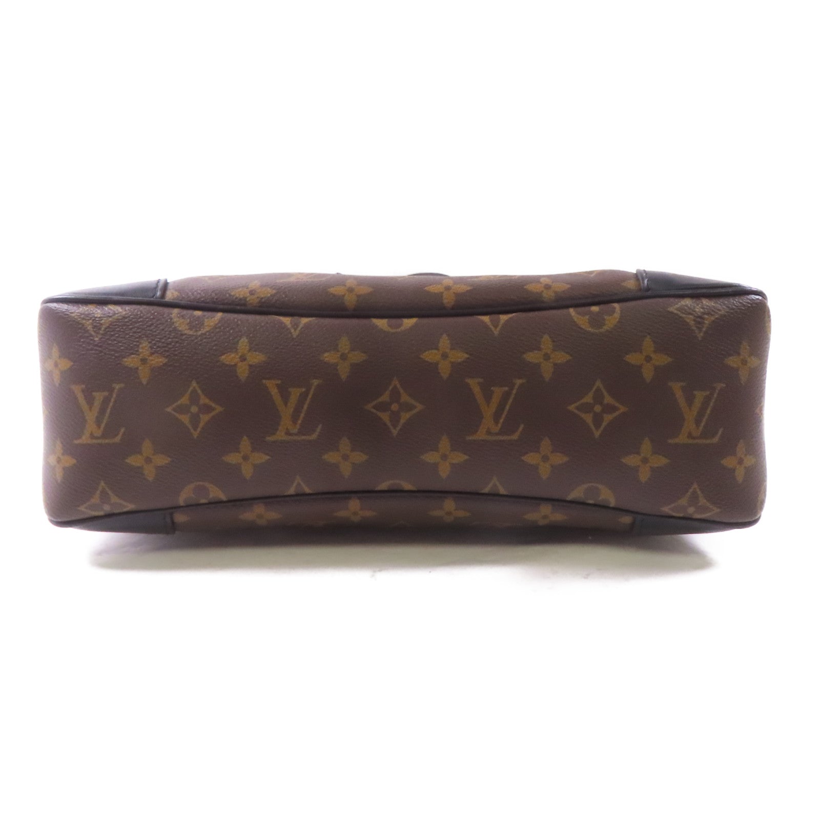 LOUIS VUITTON Monogram Odeon MM金扣肩背袋啡色