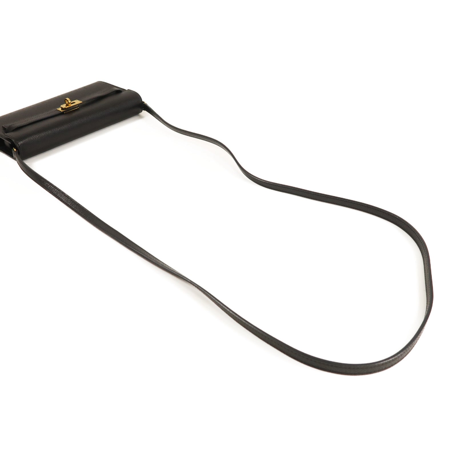 HERMES Epsom皮革Kelly To Go金扣肩背袋Noir