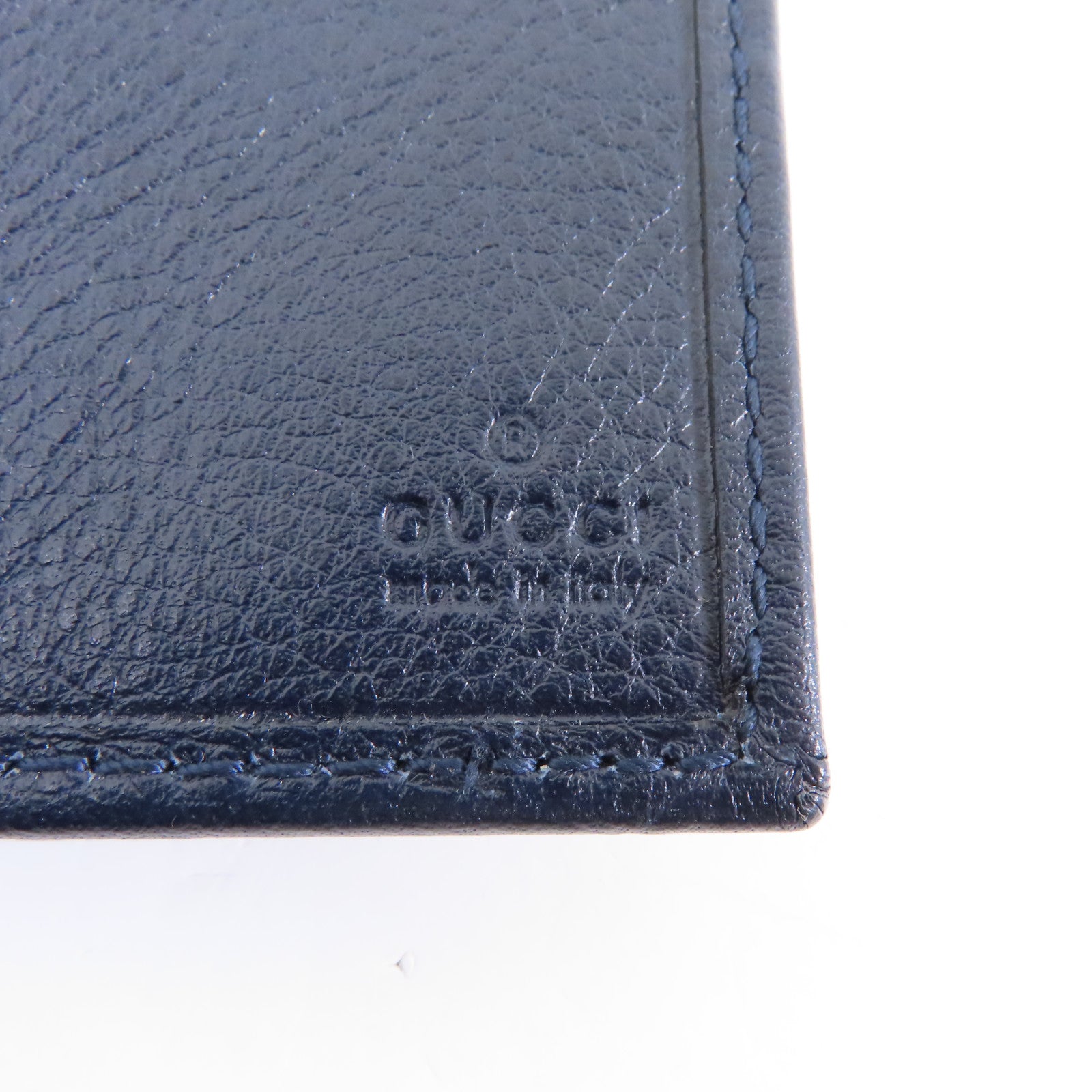 GUCCI 帆布Long Wallet銀扣長錢包棕色/藍色