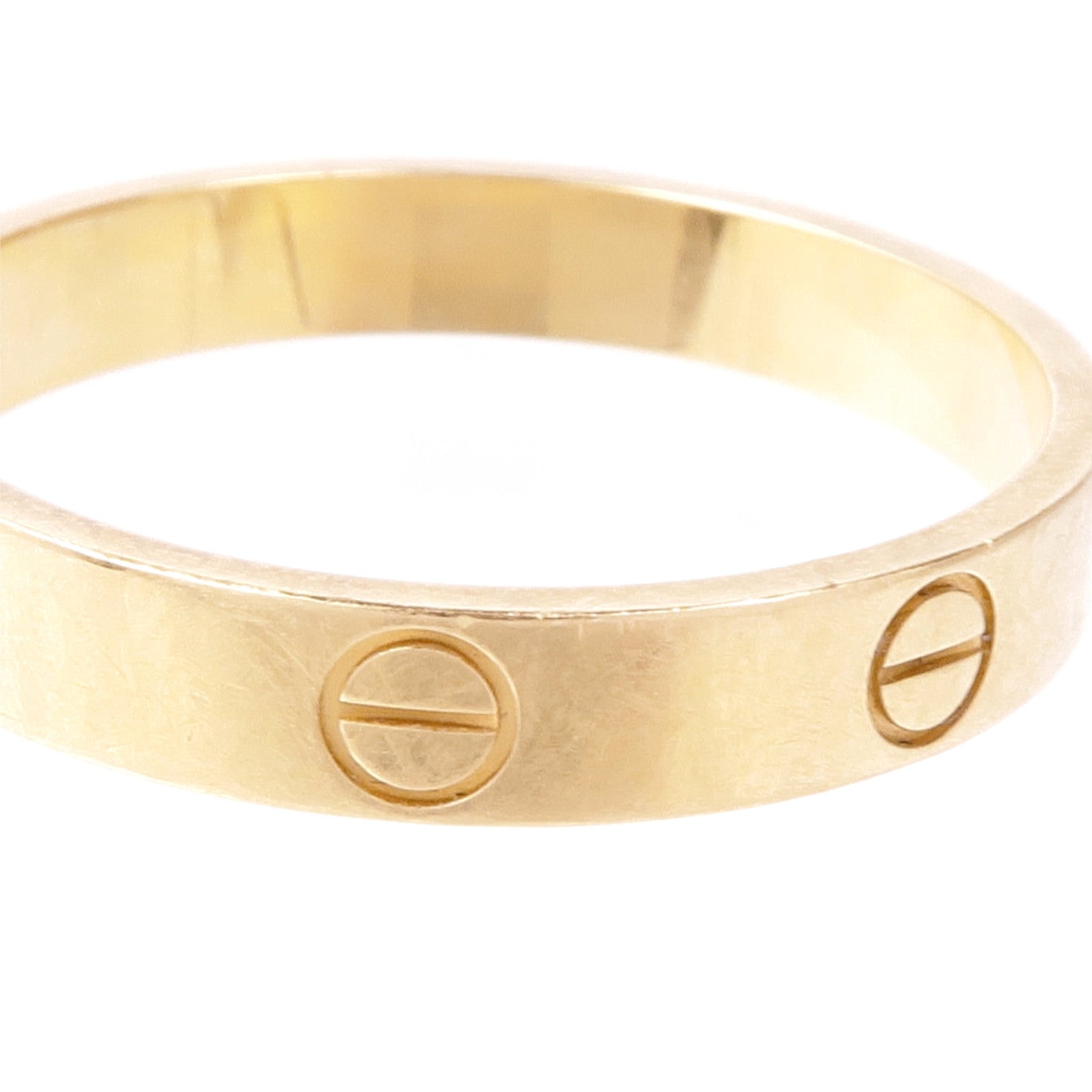 CARTIER 18K黃金Mini Love Ring戒指Cartier#61/US#9.5