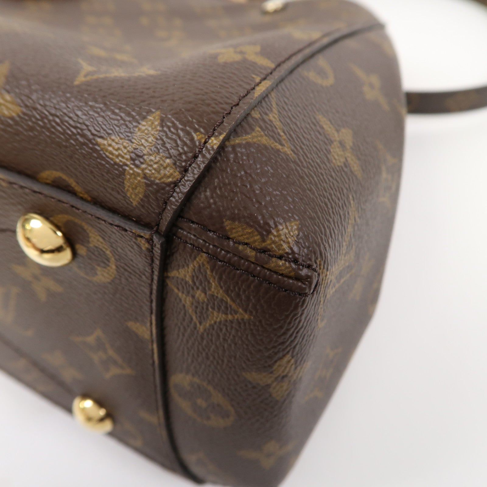 LOUIS VUITTON 【激減優惠】Monogram Montaigne MM金扣手挽肩背兩用袋啡色