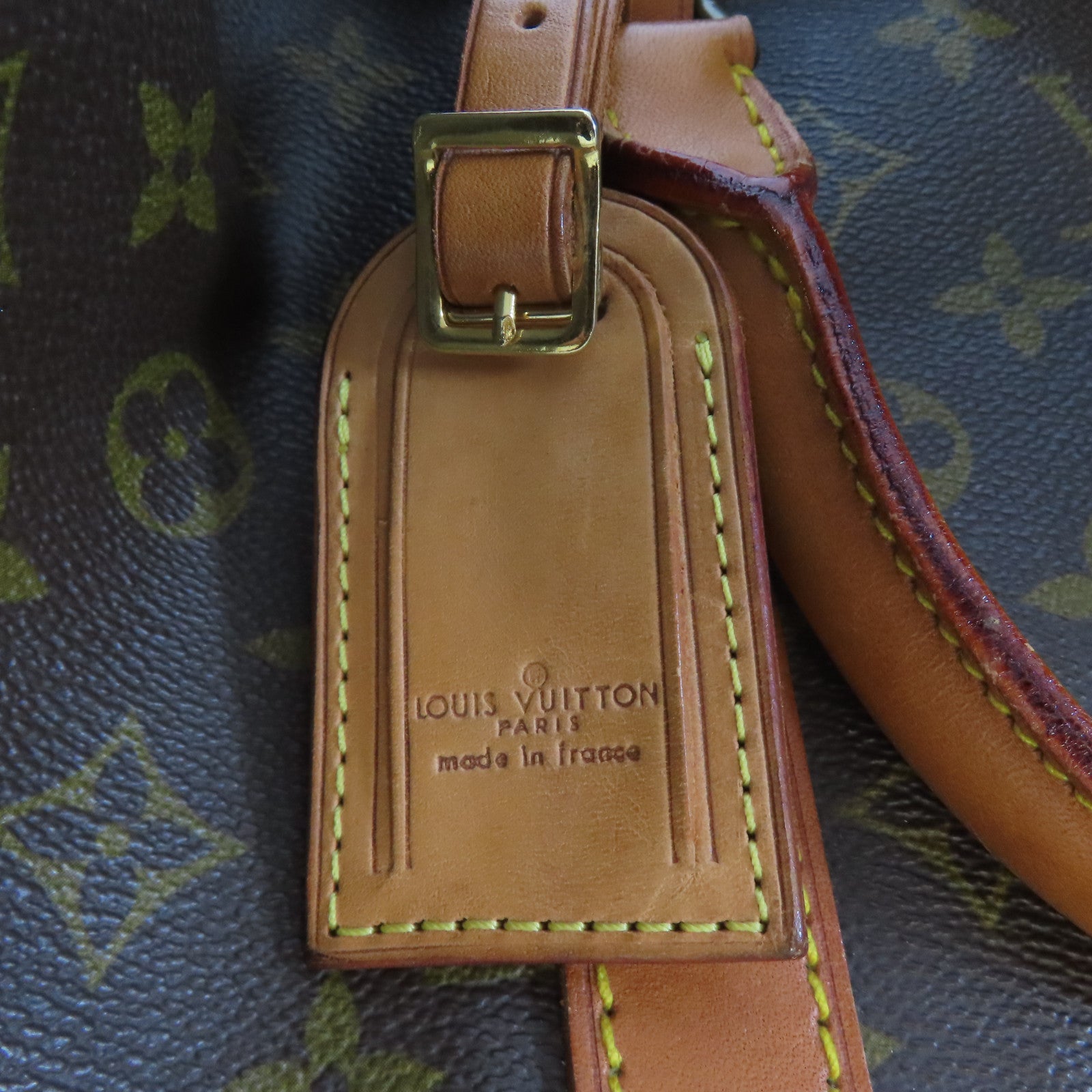 LOUIS VUITTON Monogram Keepall 55金扣手挽袋啡色