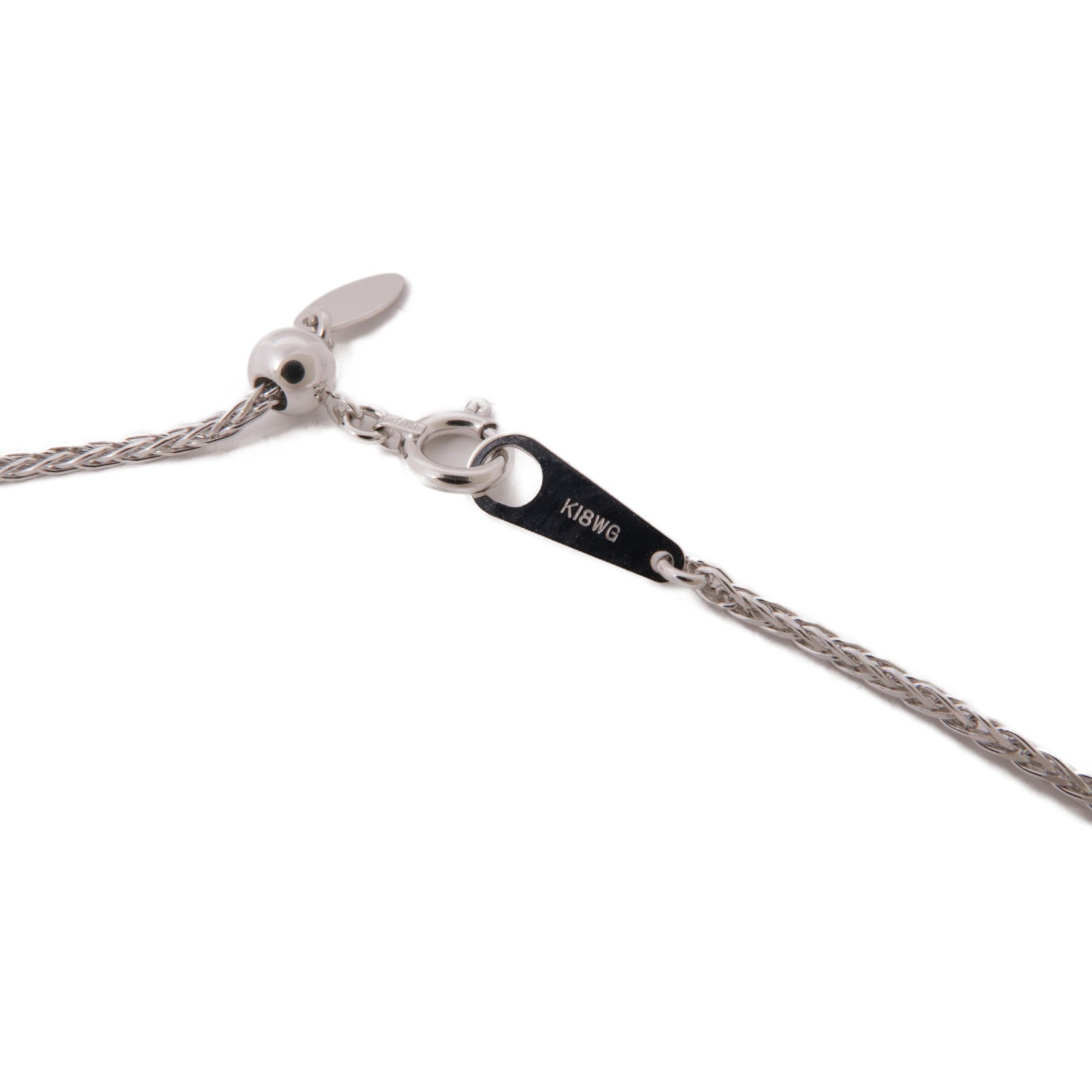 JEWELRY Peridot Diamond Necklace 18K White Gold