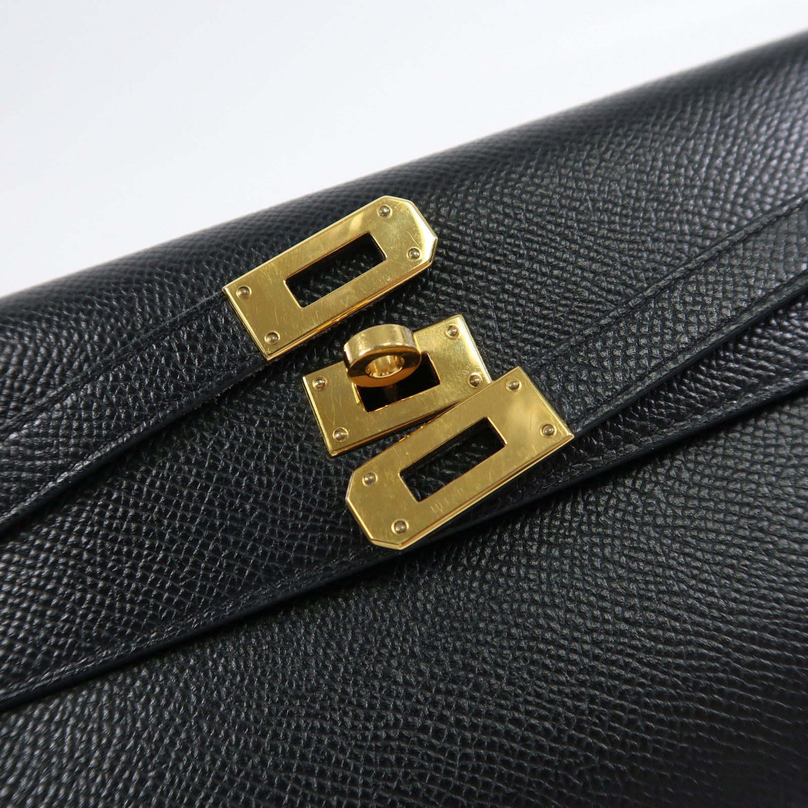 HERMES Epsom皮革Kelly To Go金扣肩背袋Noir