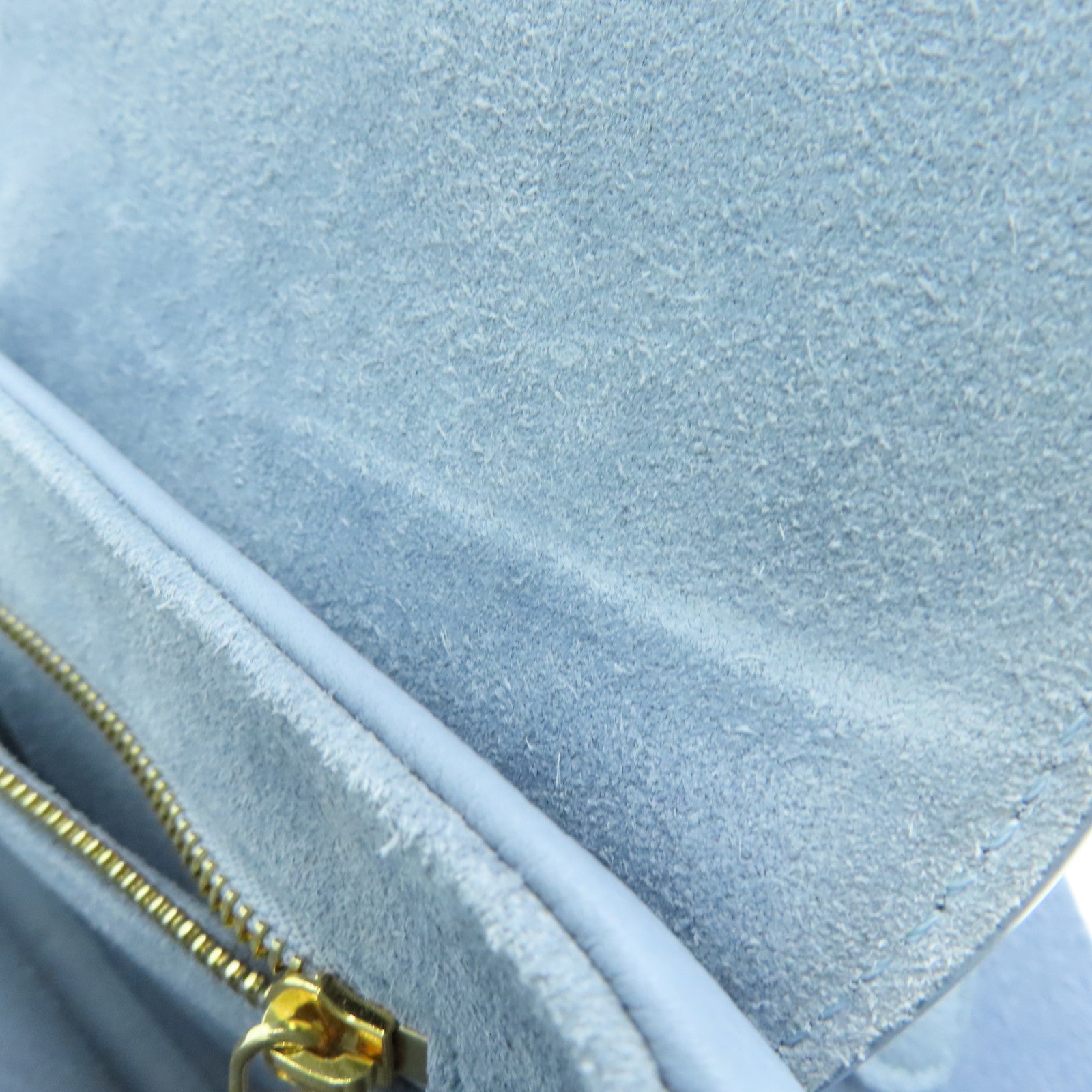 CELINE 牛皮皮革Teen Soft金扣肩背袋藍色