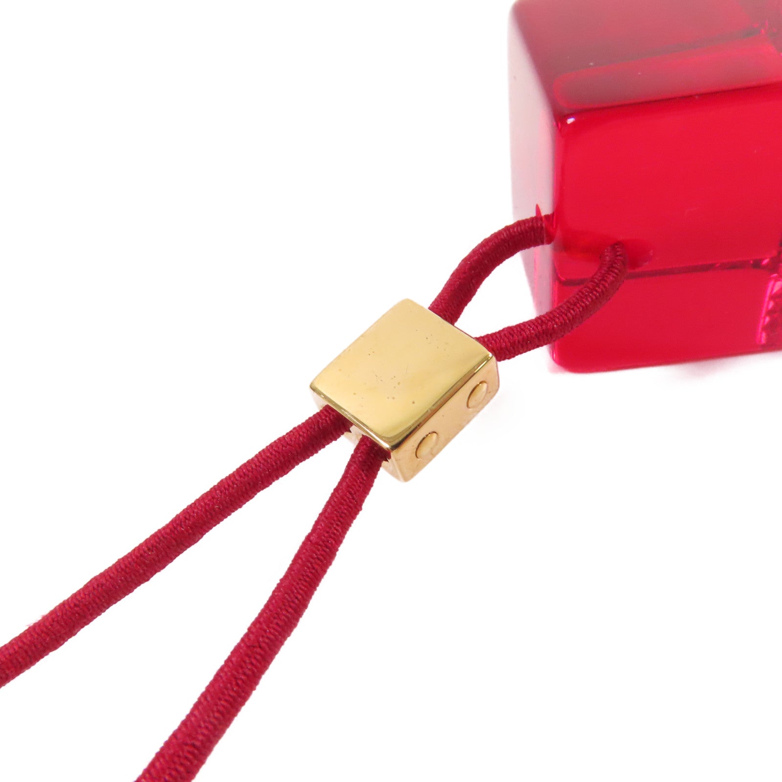 LOUIS VUITTON PVC/水鑽 Hair Cube髮圈紅色