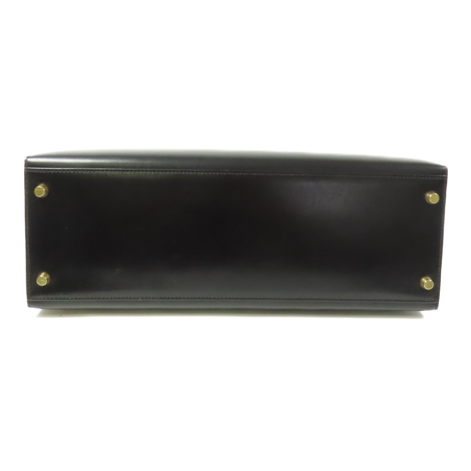 HERMES Calf皮革Kelly 35金扣手挽肩背兩用袋Noir