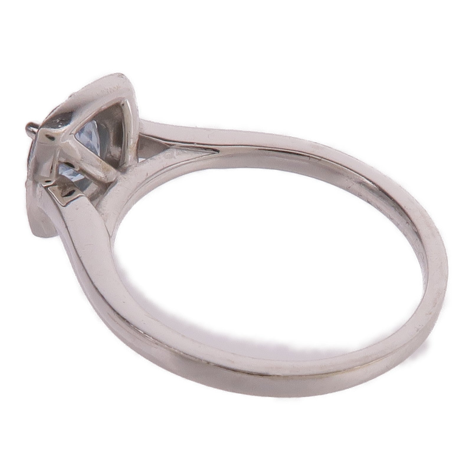 JEWELRY 18K白金Aquamarine Diamond Ring藍晶/鑽石戒指US#5.25