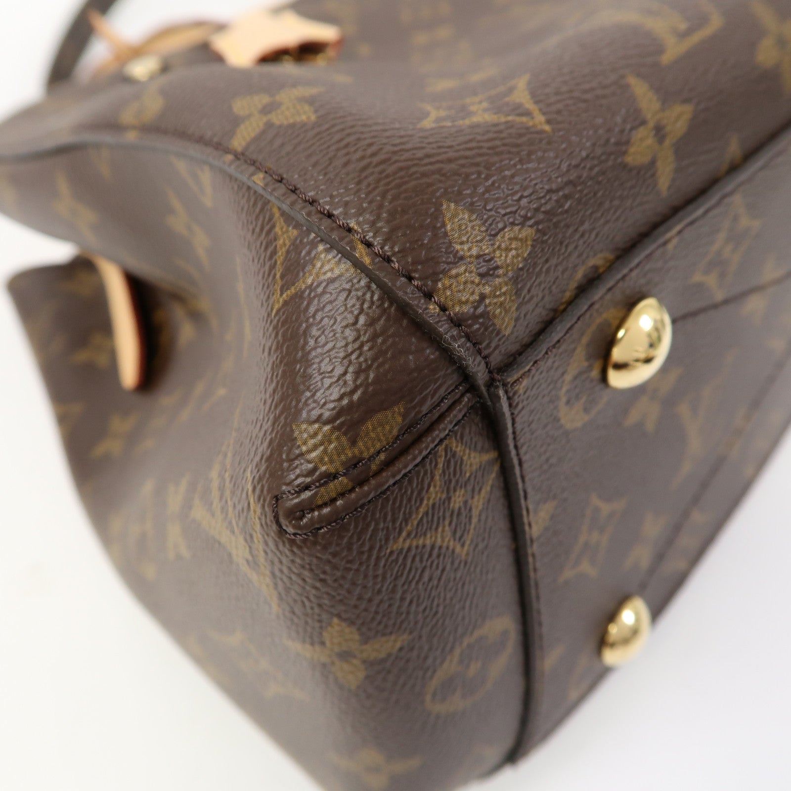 LOUIS VUITTON 【激減優惠】Monogram Montaigne MM金扣手挽肩背兩用袋啡色