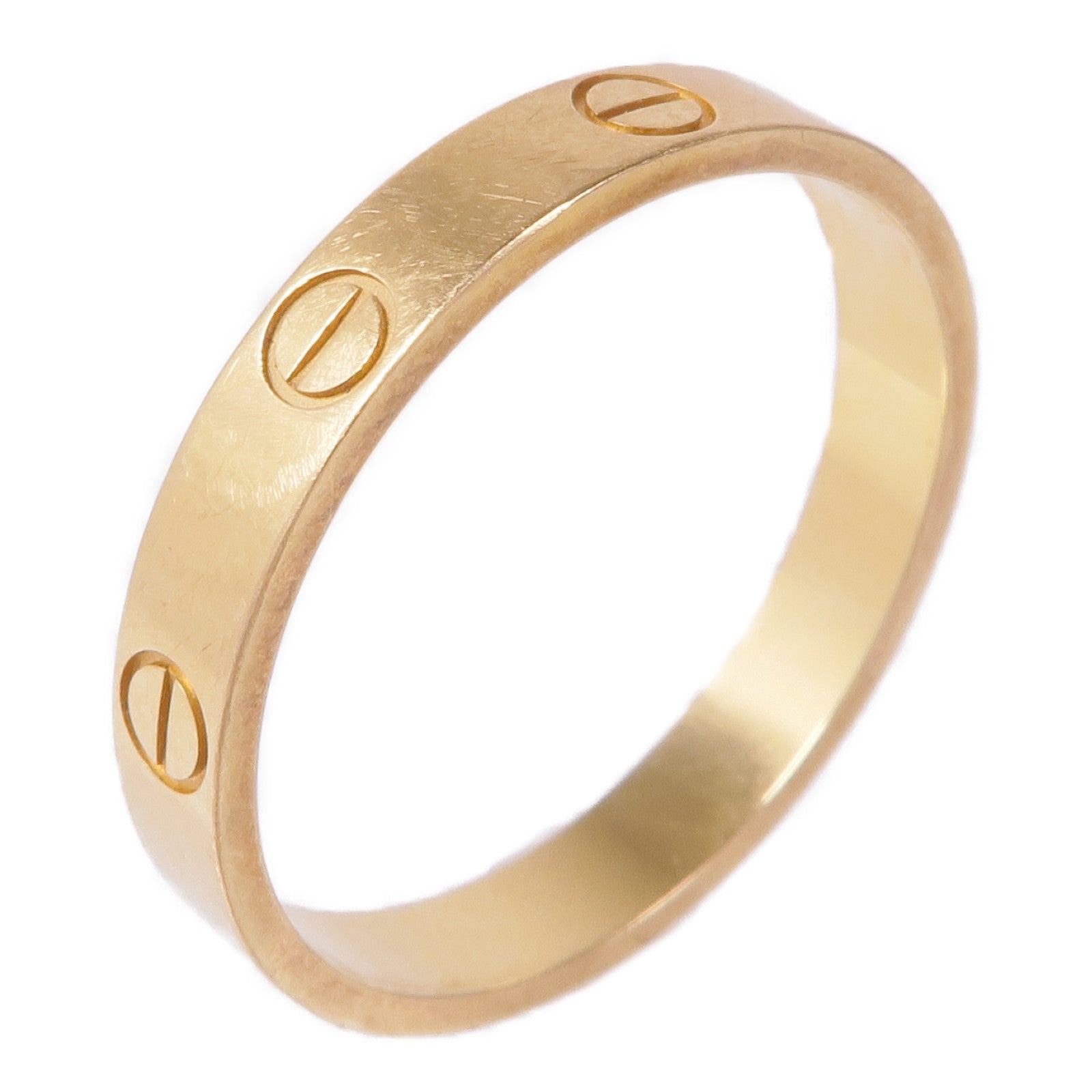 CARTIER 18K黃金Mini Love Ring戒指Cartier#61/US#9.5