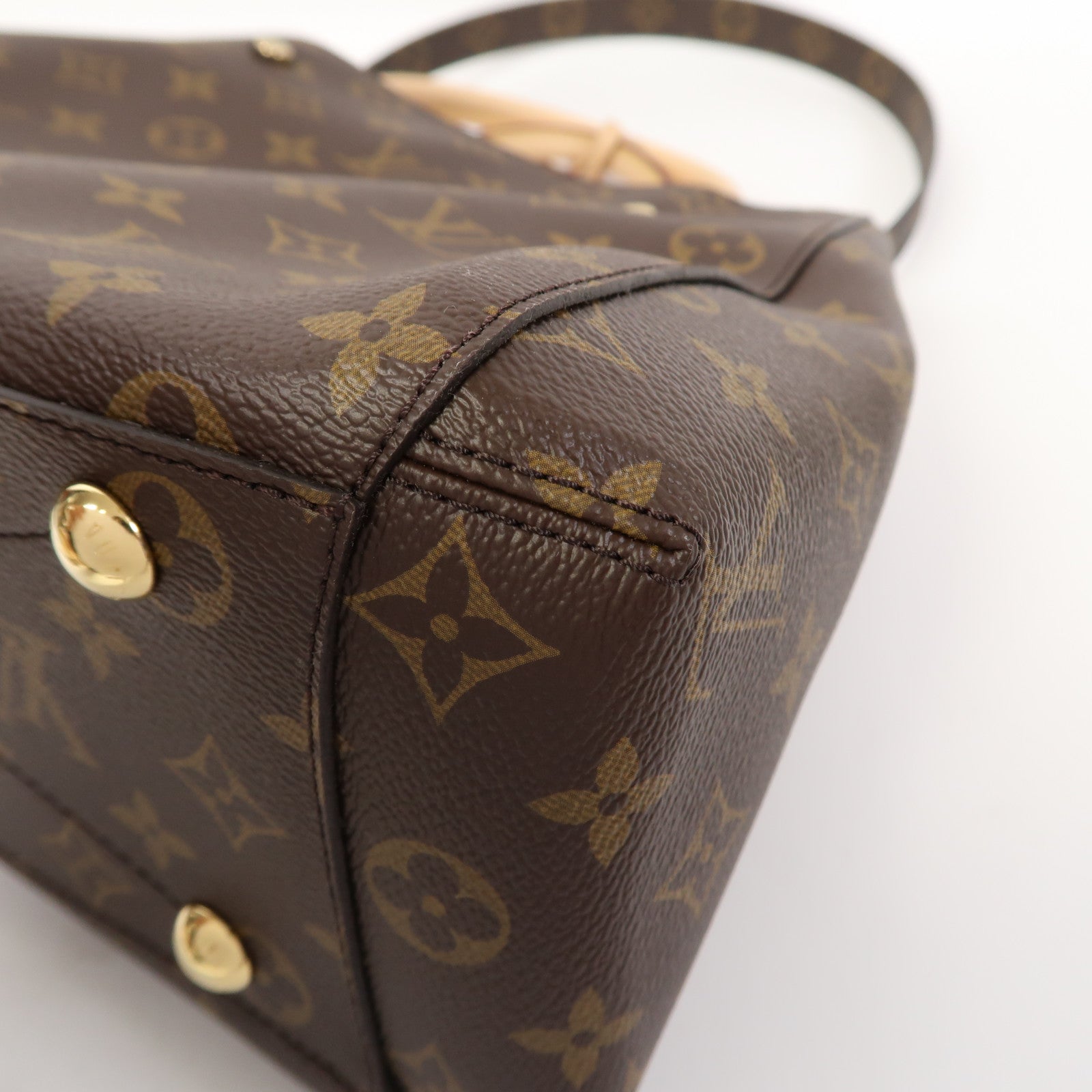 LOUIS VUITTON 【激減優惠】Monogram Montaigne MM金扣手挽肩背兩用袋啡色