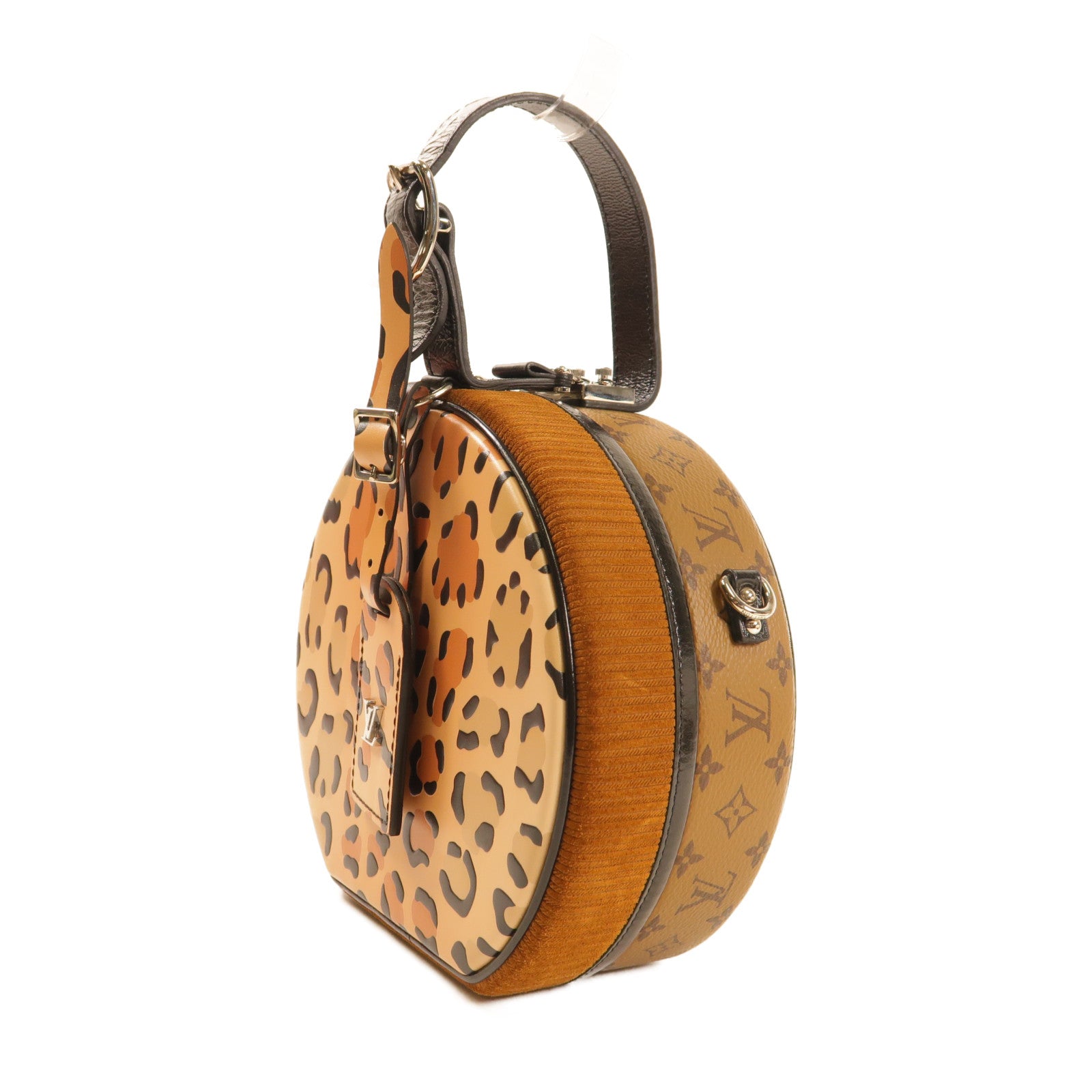 LOUIS VUITTON 【激減優惠】Monogram Reverse Petite Boite Chapeau銀扣手挽肩背兩用袋啡色