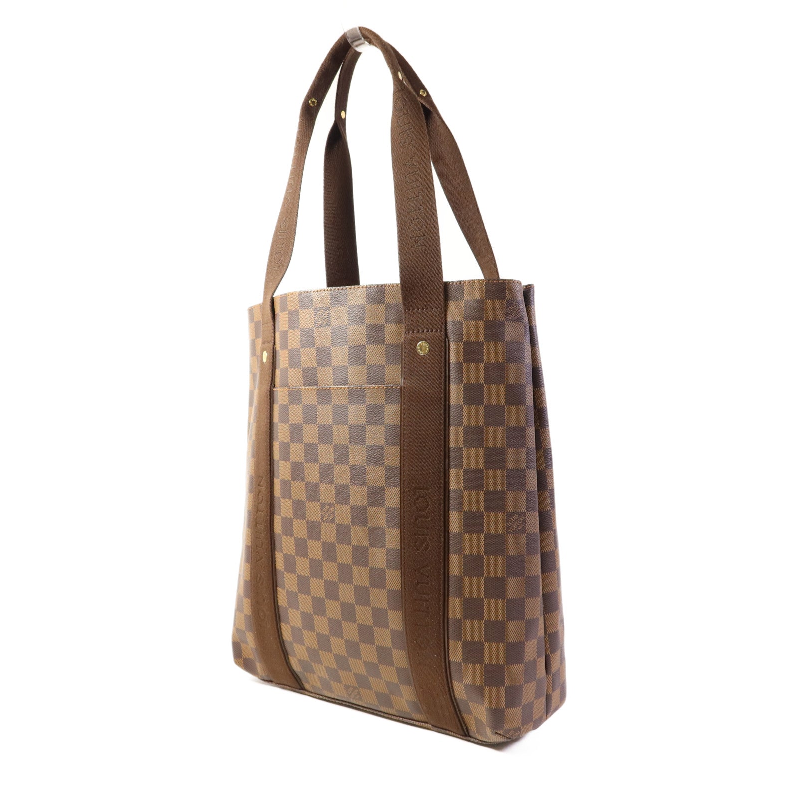 LOUIS VUITTON Damier Beaubourg金扣肩背袋/手挽袋棕色