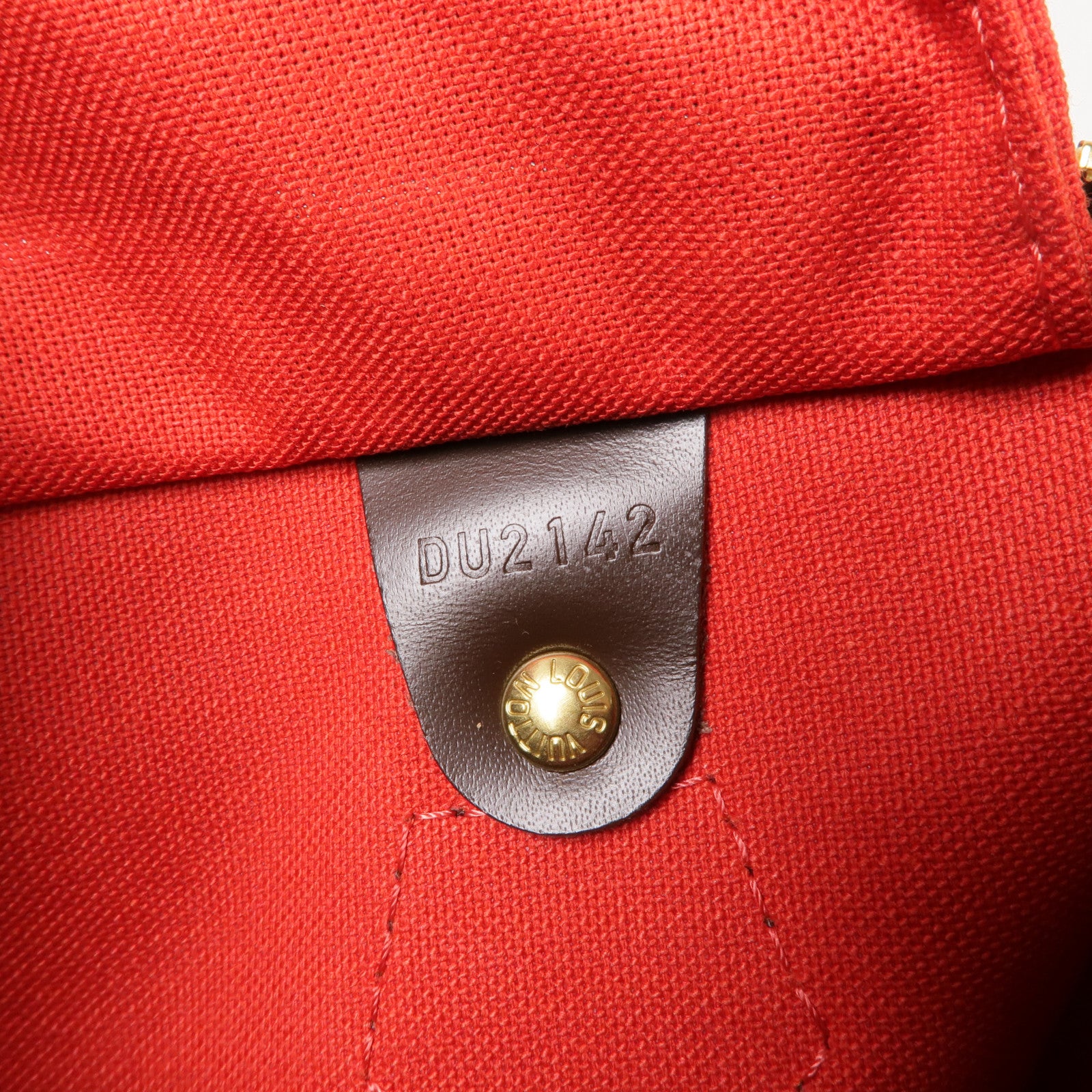 LOUIS VUITTON Damier Speedy Bandouliere 25金扣手挽肩背兩用袋棕色