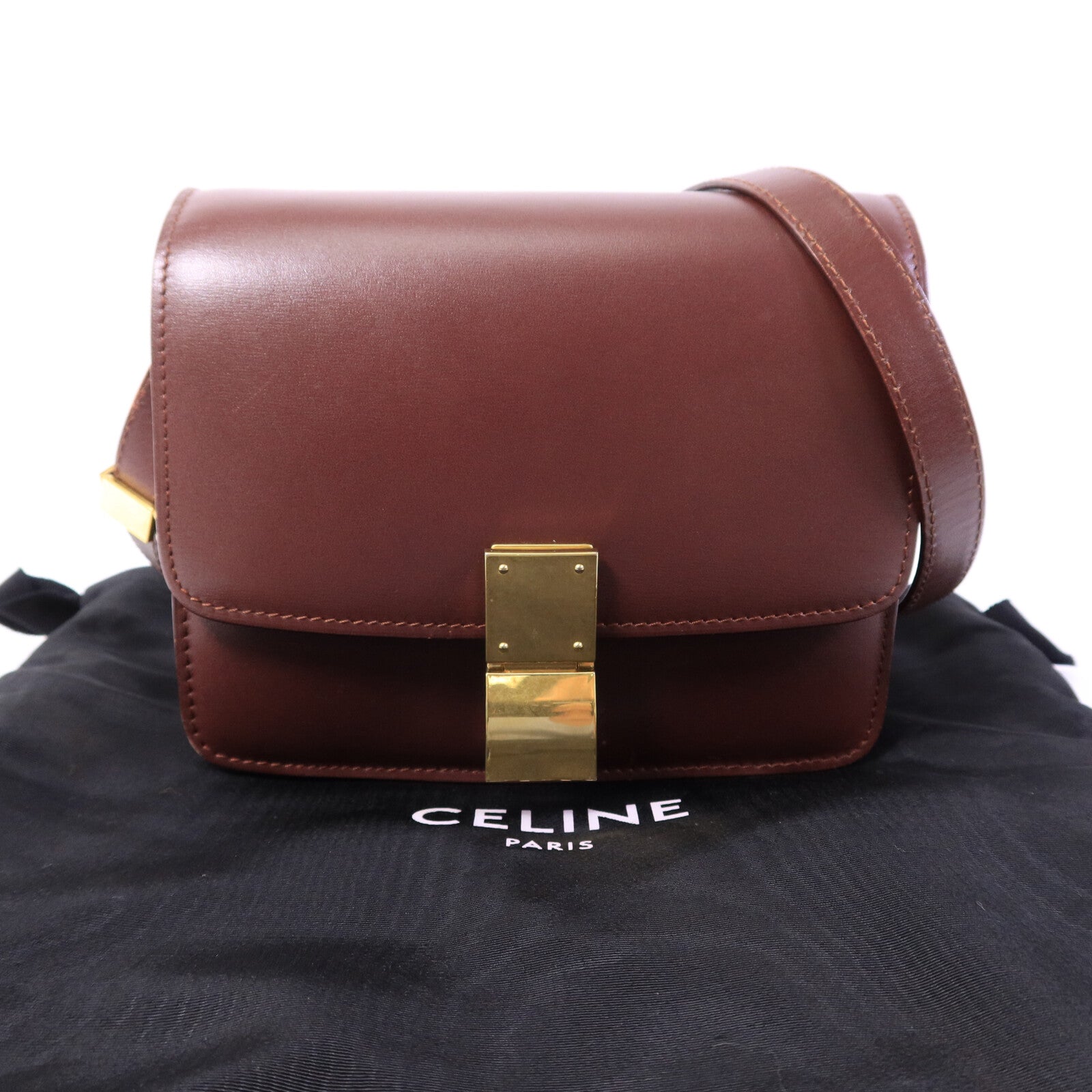 CELINE 牛皮皮革Mini Classic Box肩背袋