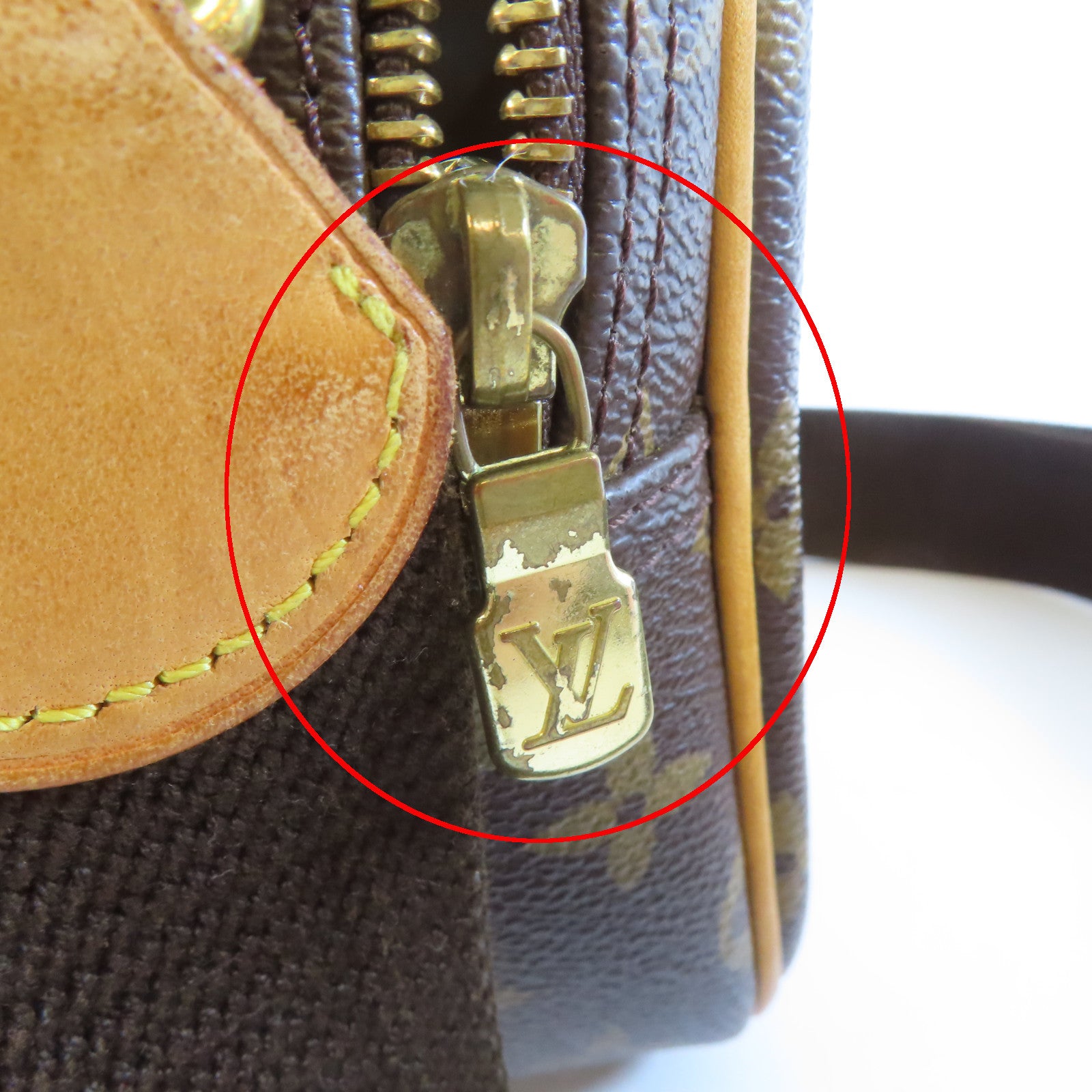 LOUIS VUITTON Monogram Reporter PM 金扣肩背袋啡色