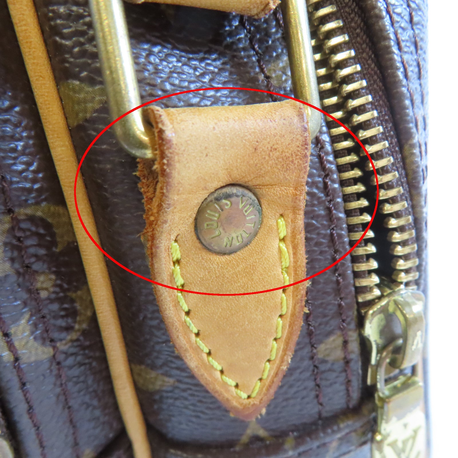 LOUIS VUITTON Monogram Reporter PM 金扣肩背袋啡色