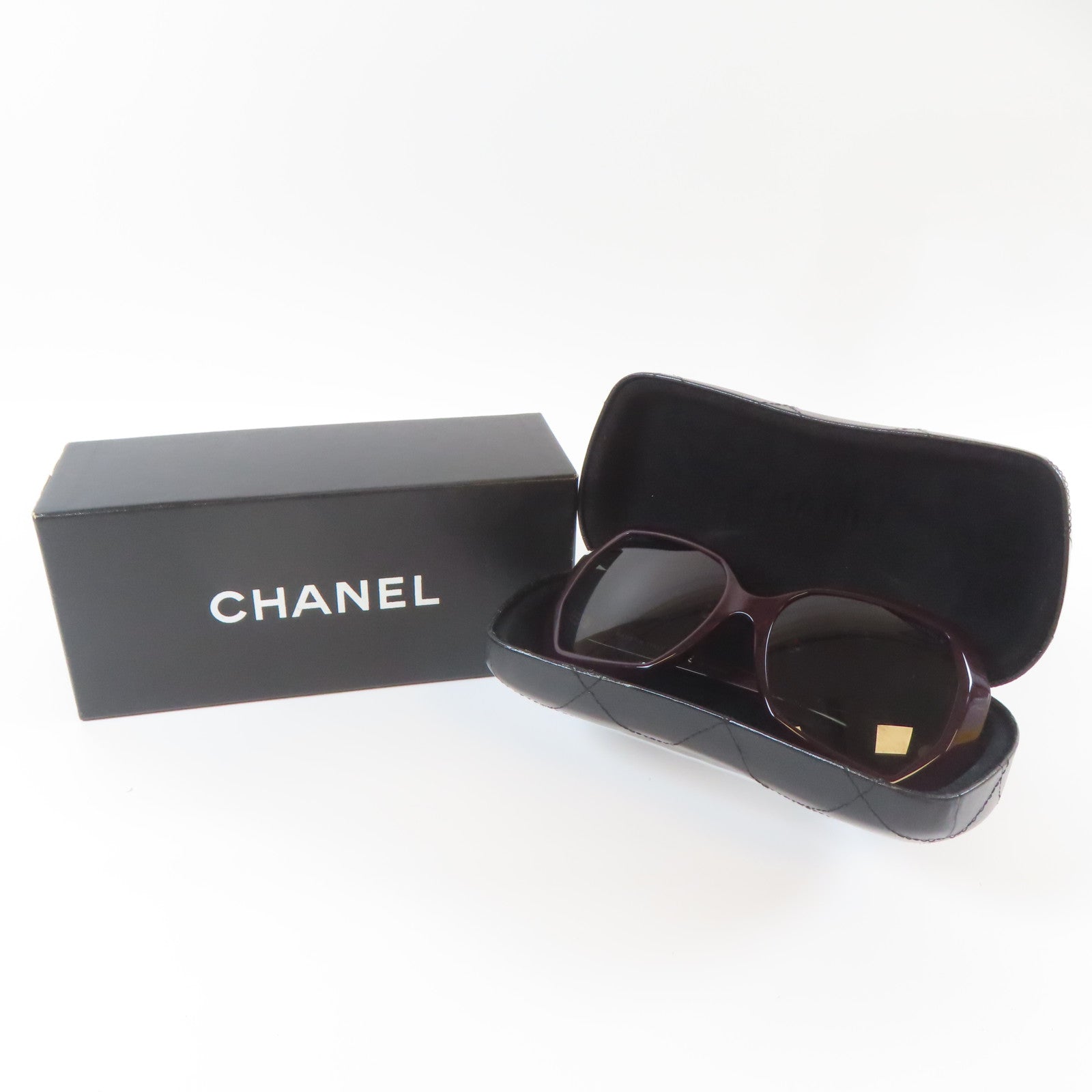 CHANEL 【激減優惠】PVC Sunglass太陽眼鏡深紅色