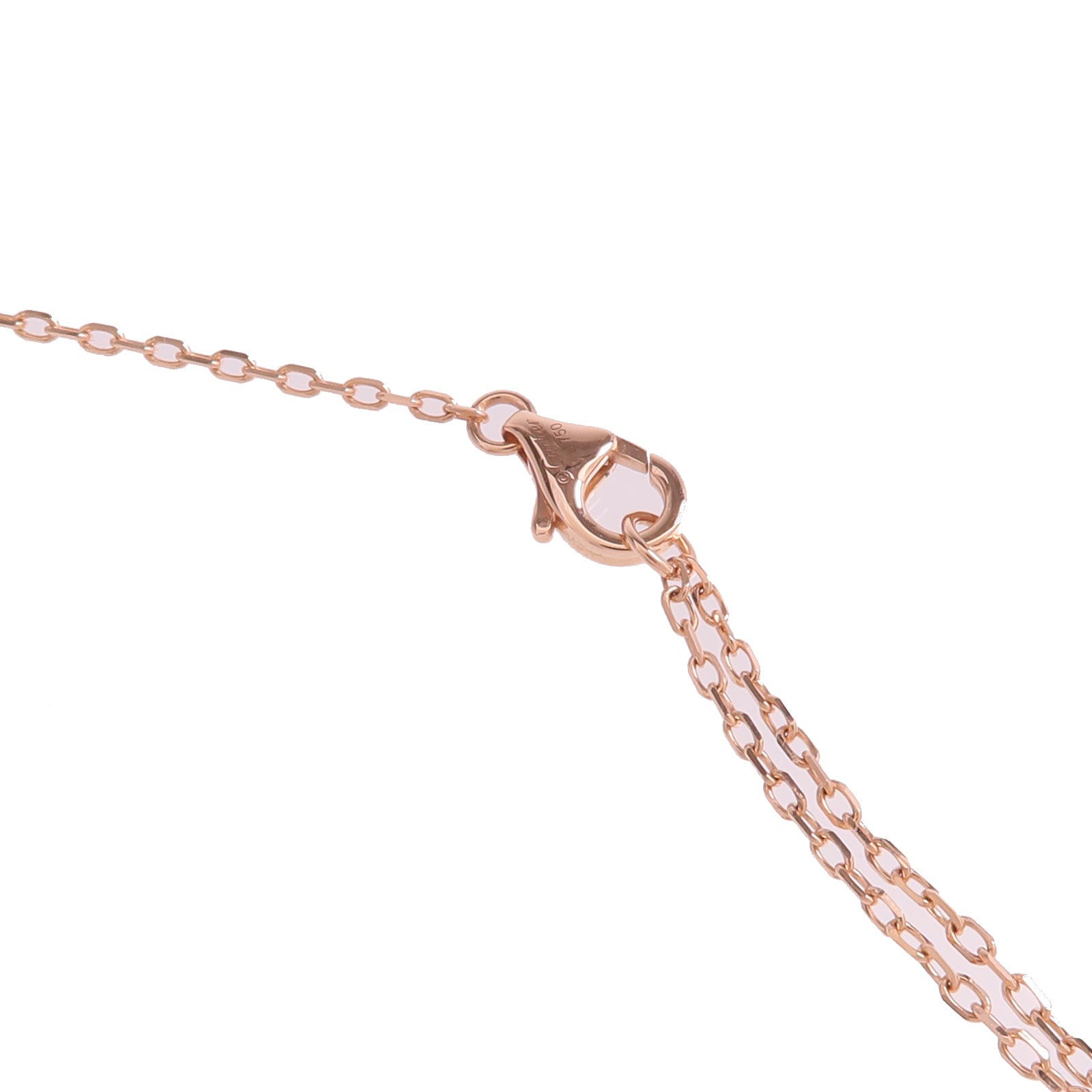 CARTIER 18K玫瑰金Juste Un Clou Diamond Necklace鑽石項鍊