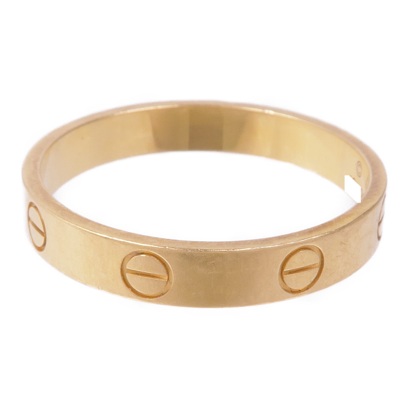 CARTIER 18K黃金Mini Love Ring戒指Cartier#61/US#9.5