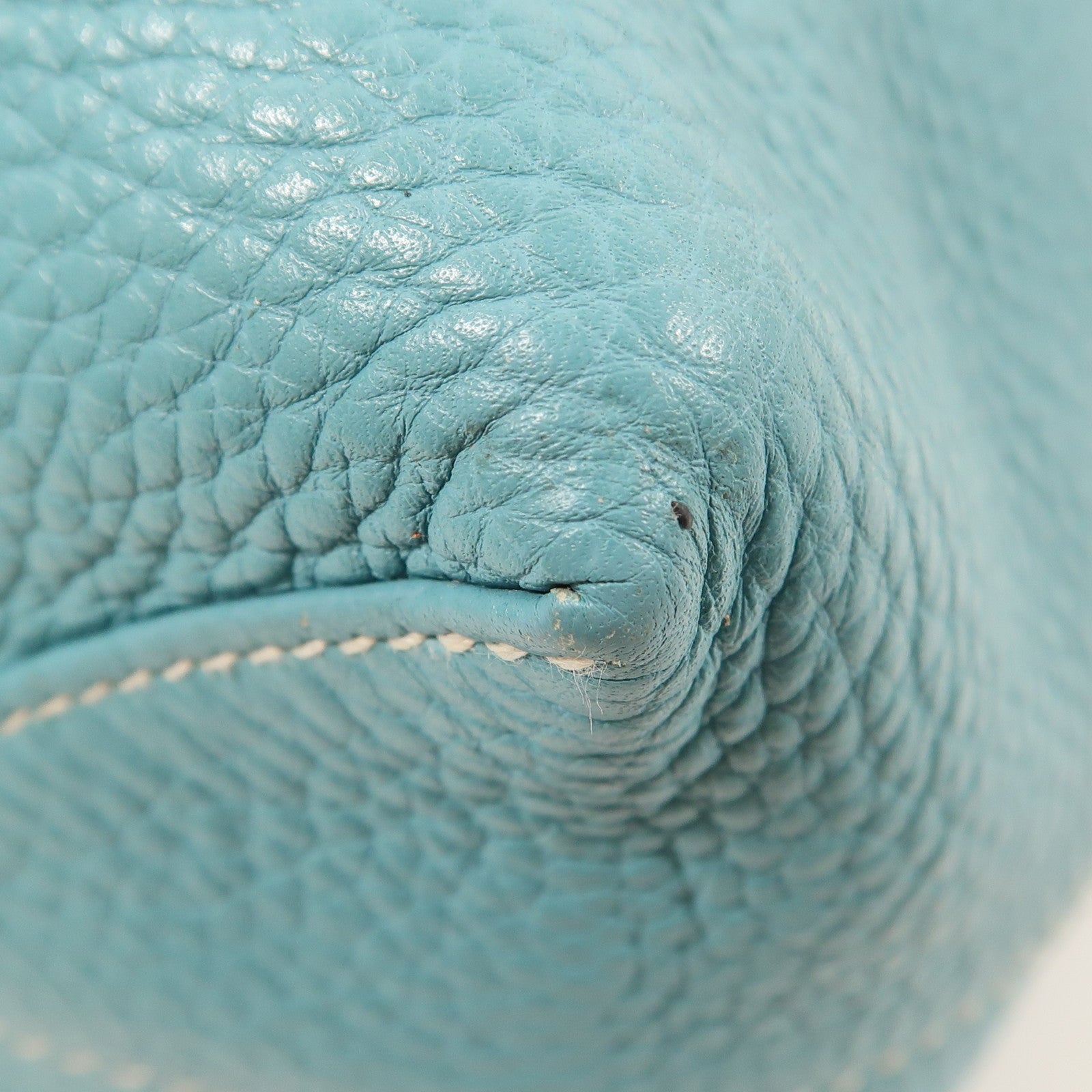 HERMES Clemence皮革Double Sens肩背袋Bleu Atoll/Bleu Colvert