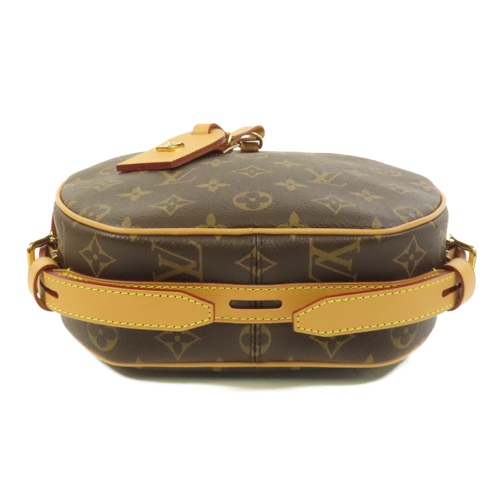 LOUIS VUITTON Monogram Boite Chapeau Souple金扣肩背袋棕色