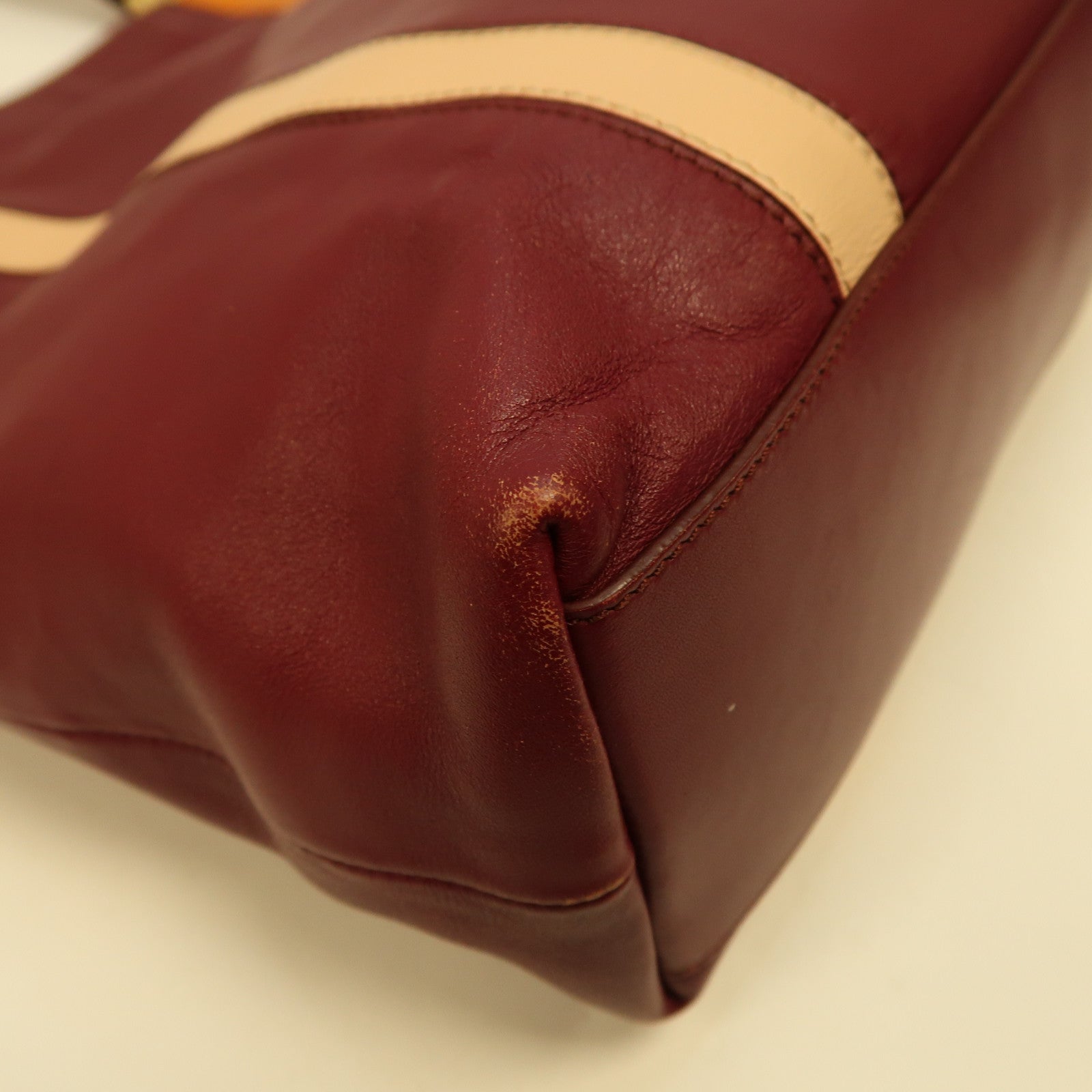TOD'S 【激減優惠】牛皮皮革Tote Bag金扣手挽袋紅色