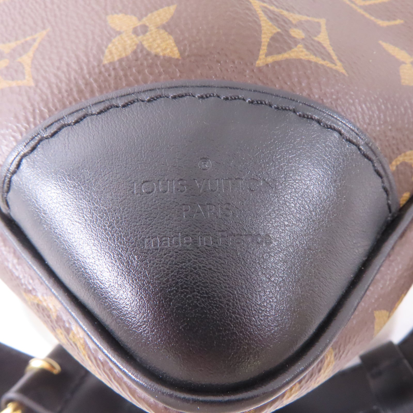 LOUIS VUITTON Monogram Odeon MM金扣肩背袋啡色