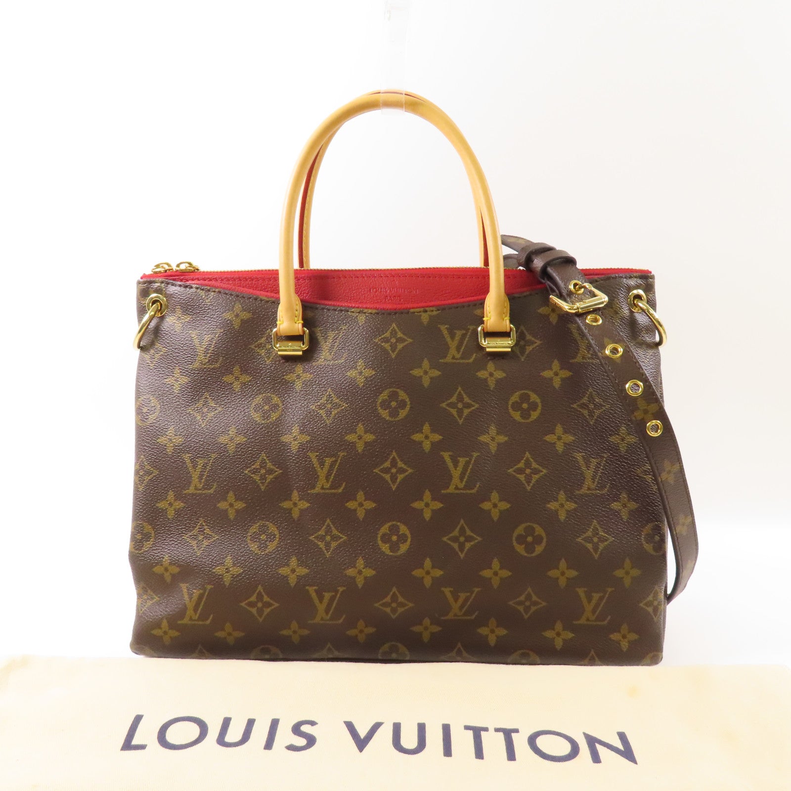 LOUIS VUITTON Monogram Pallas MM手挽肩背兩用袋