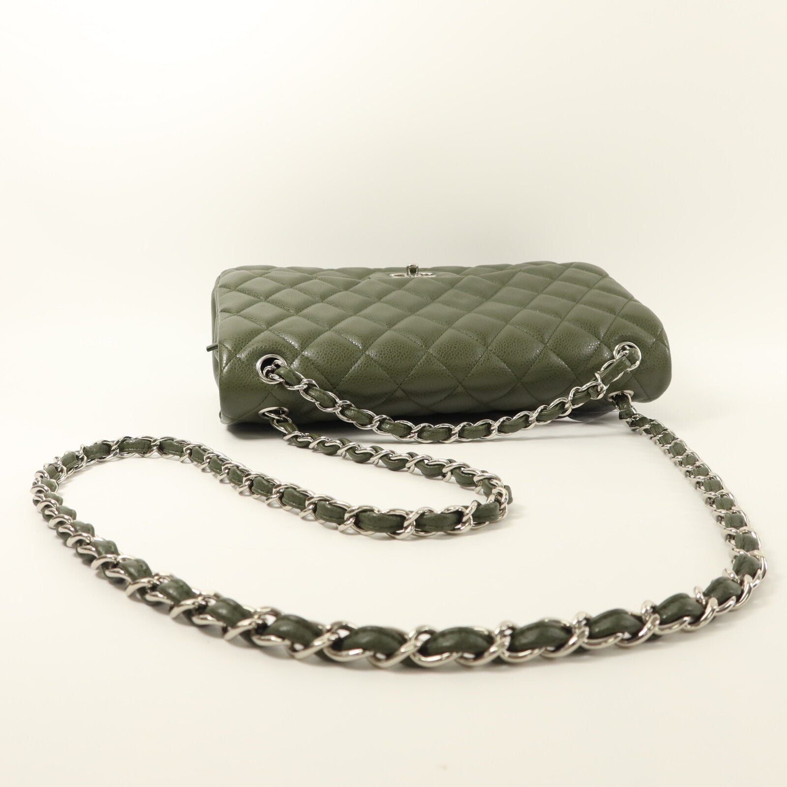 CHANEL 牛皮皮革Large Classic鏈帶肩背袋