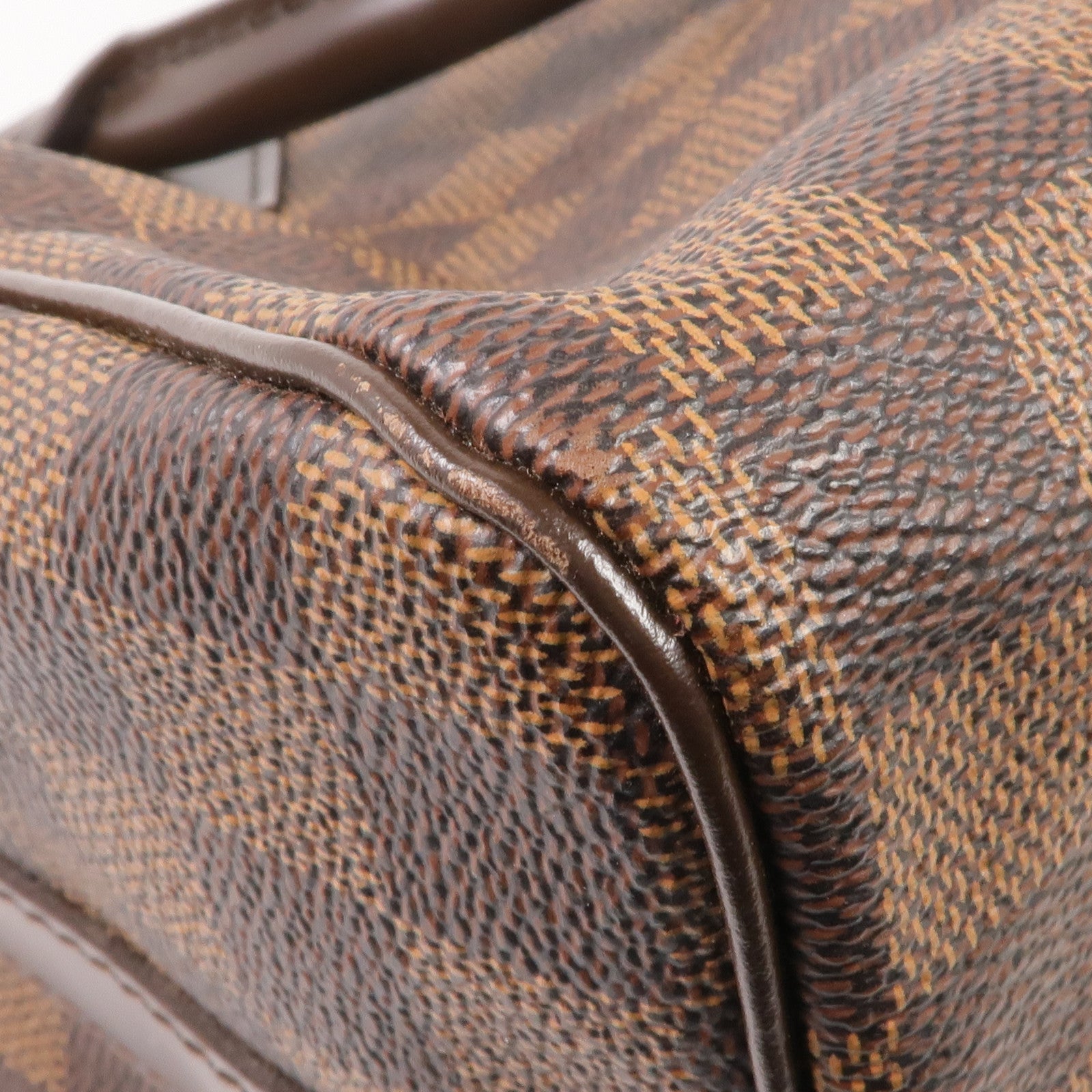 LOUIS VUITTON Damier Speedy Bandouliere 25金扣手挽肩背兩用袋棕色