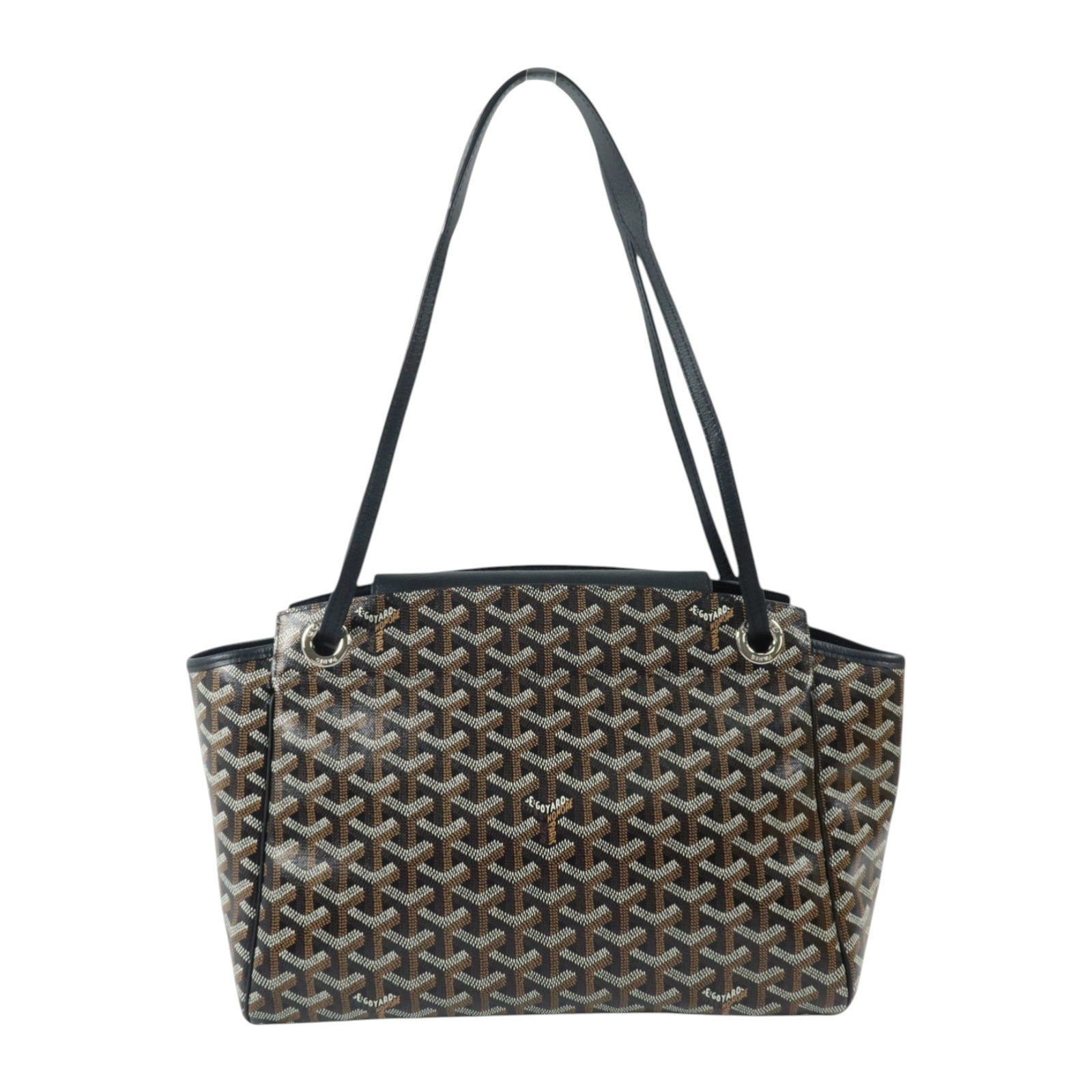 GOYARD 塗層帆布Sac Rouette Souple PM銀扣肩背袋