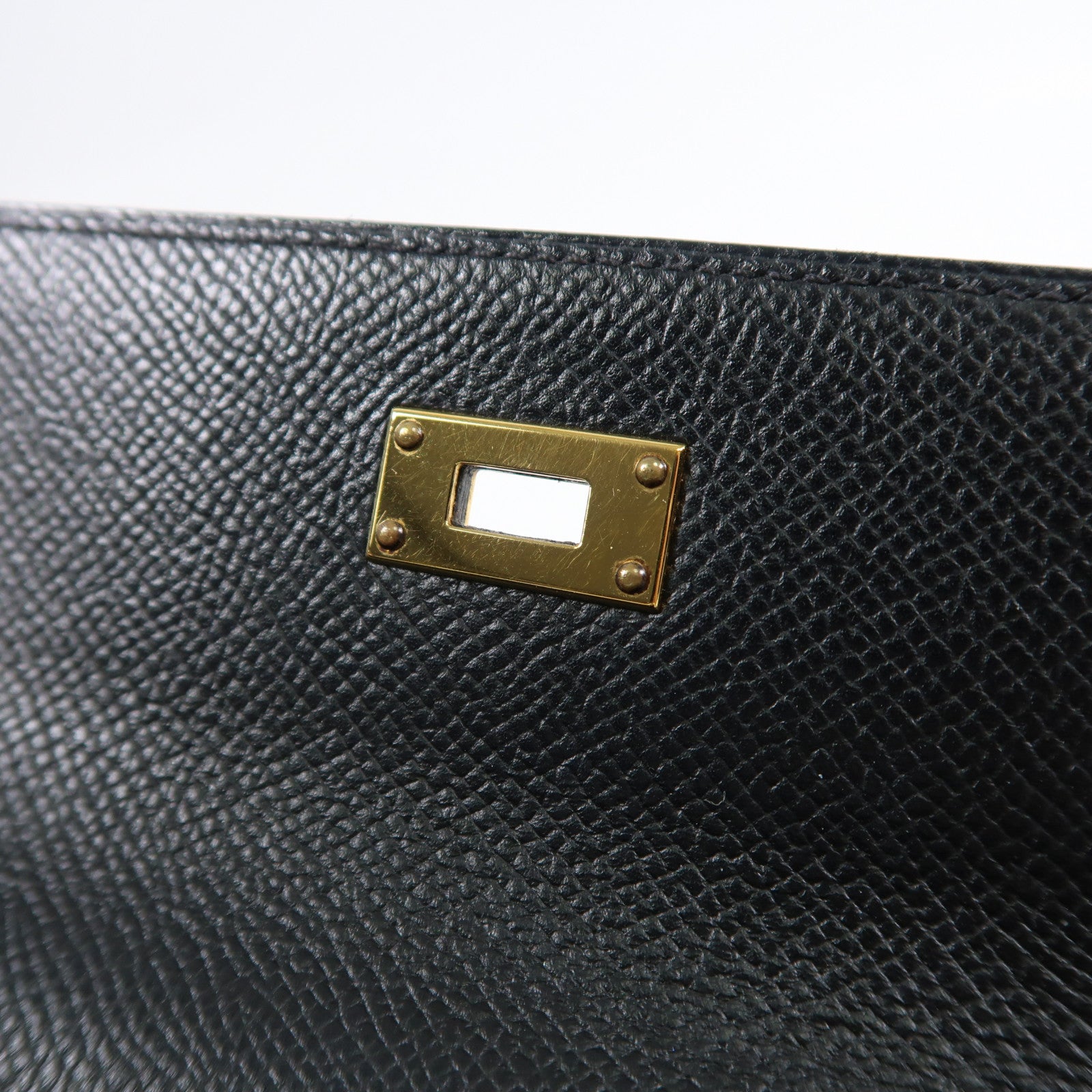 HERMES Epsom皮革Kelly To Go金扣肩背袋Noir
