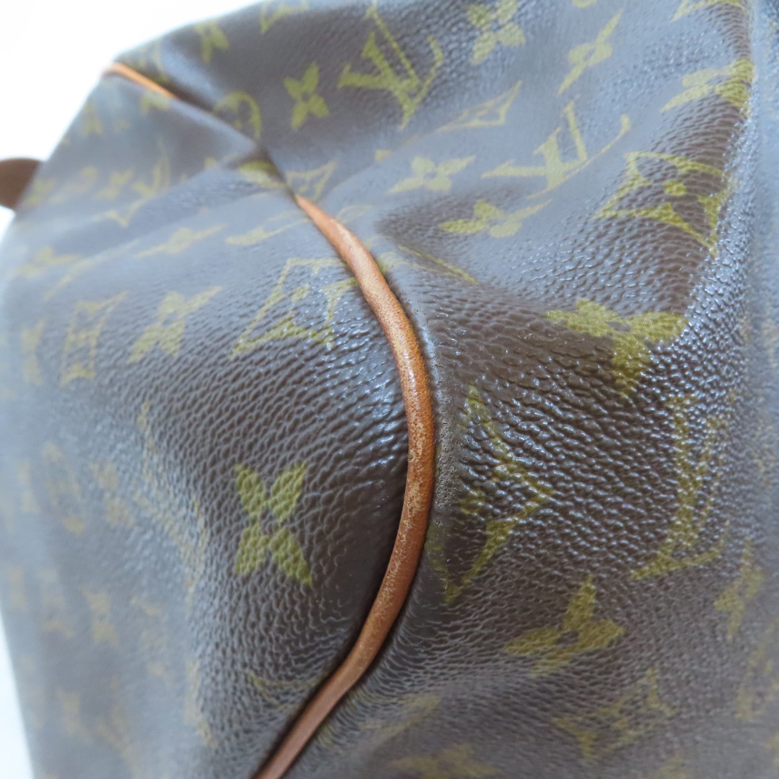 LOUIS VUITTON Monogram Keepall 55金扣手挽袋啡色