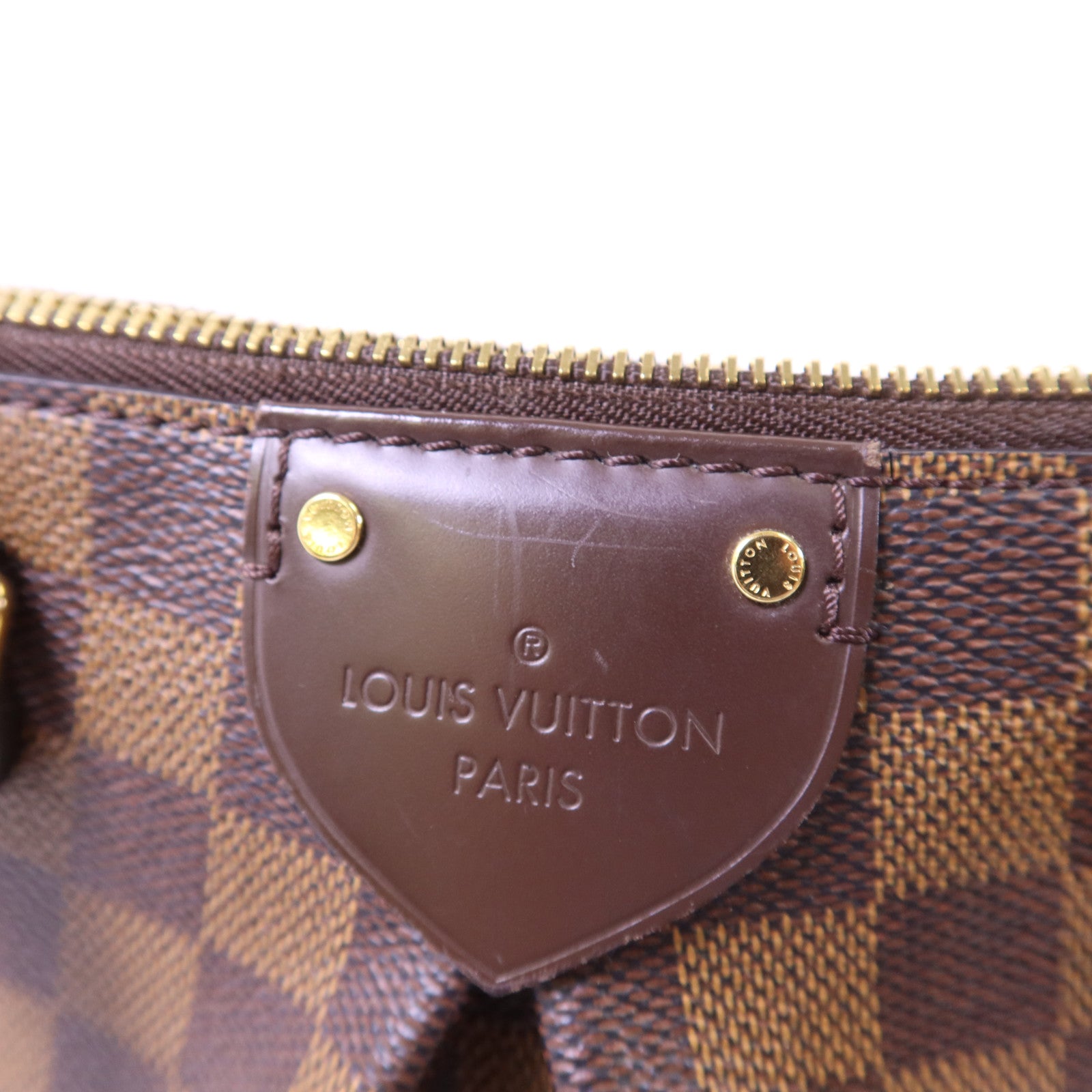 LOUIS VUITTON Damier Siena PM金扣手挽肩背兩用袋