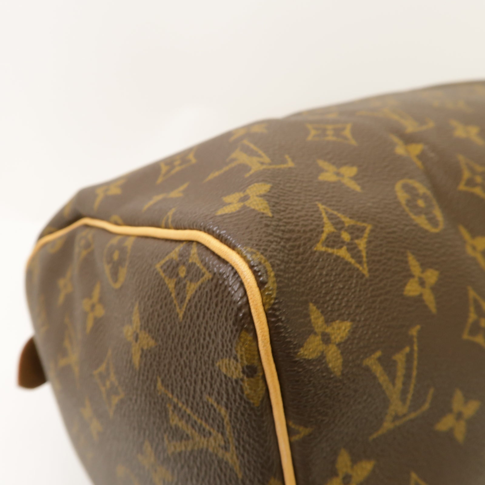 LOUIS VUITTON Monogram Speedy 30金扣手挽袋啡色