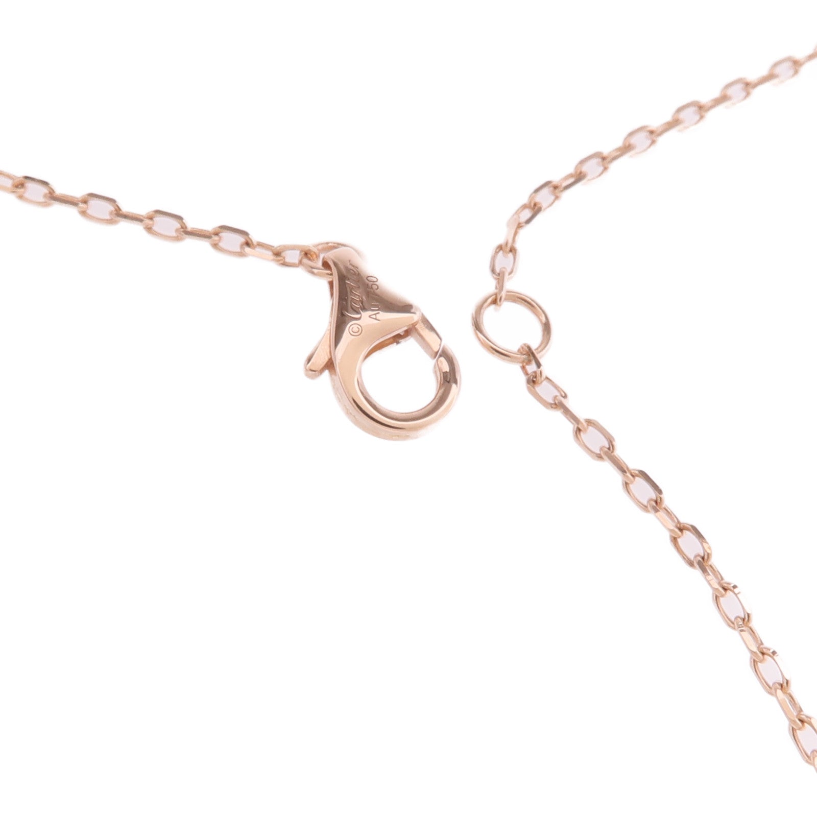 CARTIER 18K玫瑰金Juste Un Clou Diamond Necklace鑽石項鍊