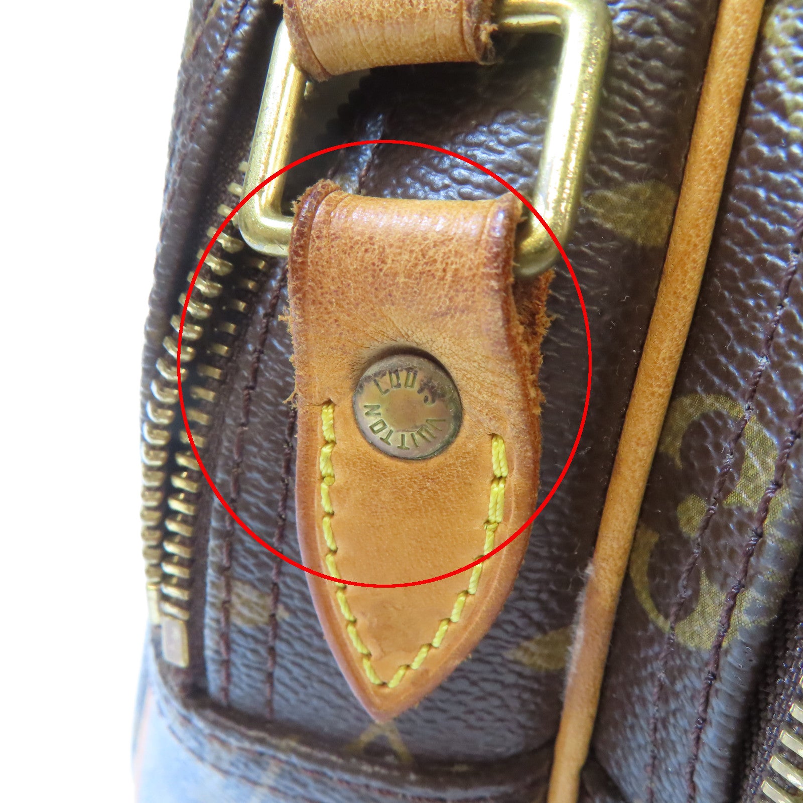LOUIS VUITTON Monogram Reporter PM 金扣肩背袋啡色